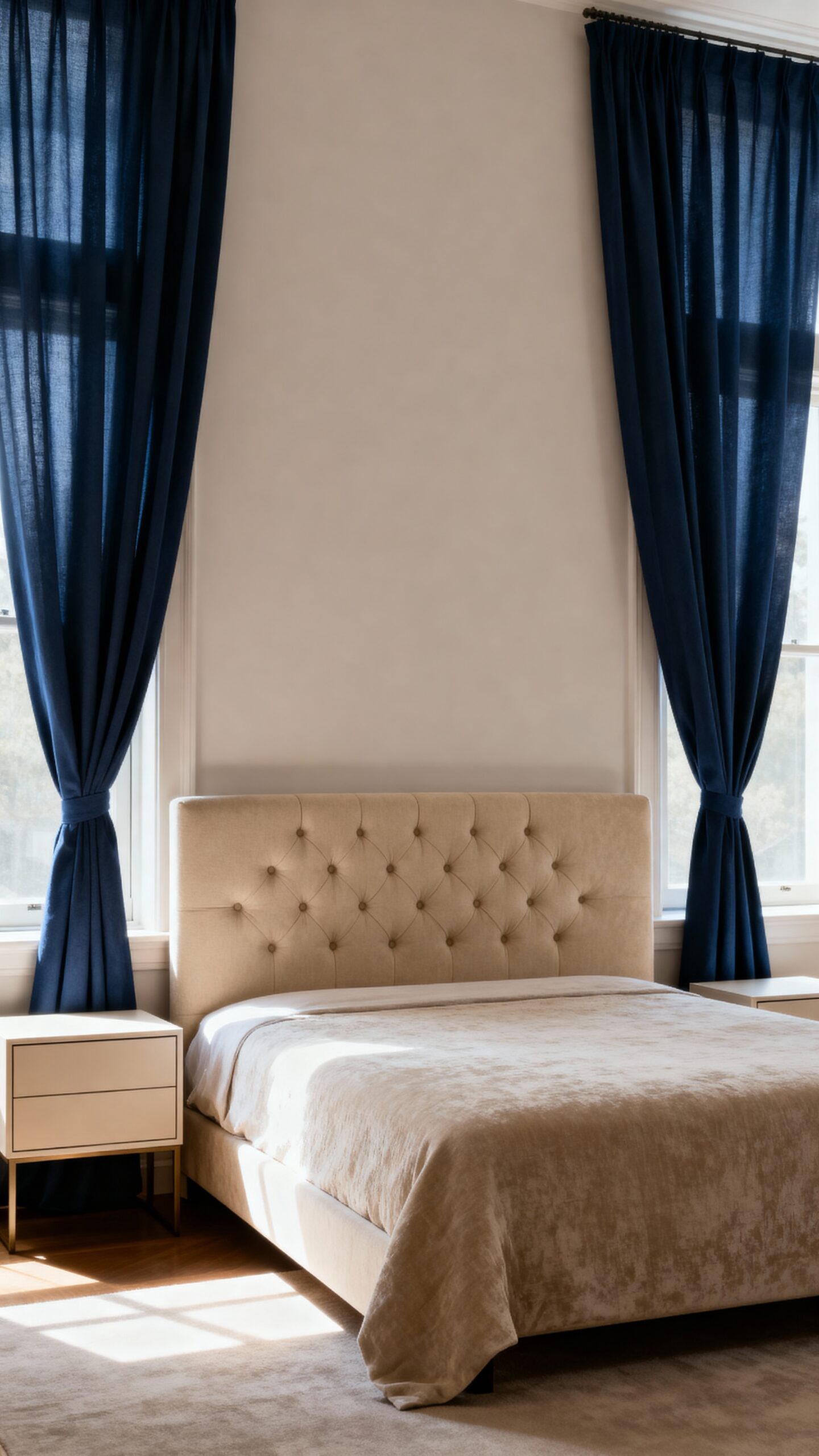 elegant blue and beige harmony