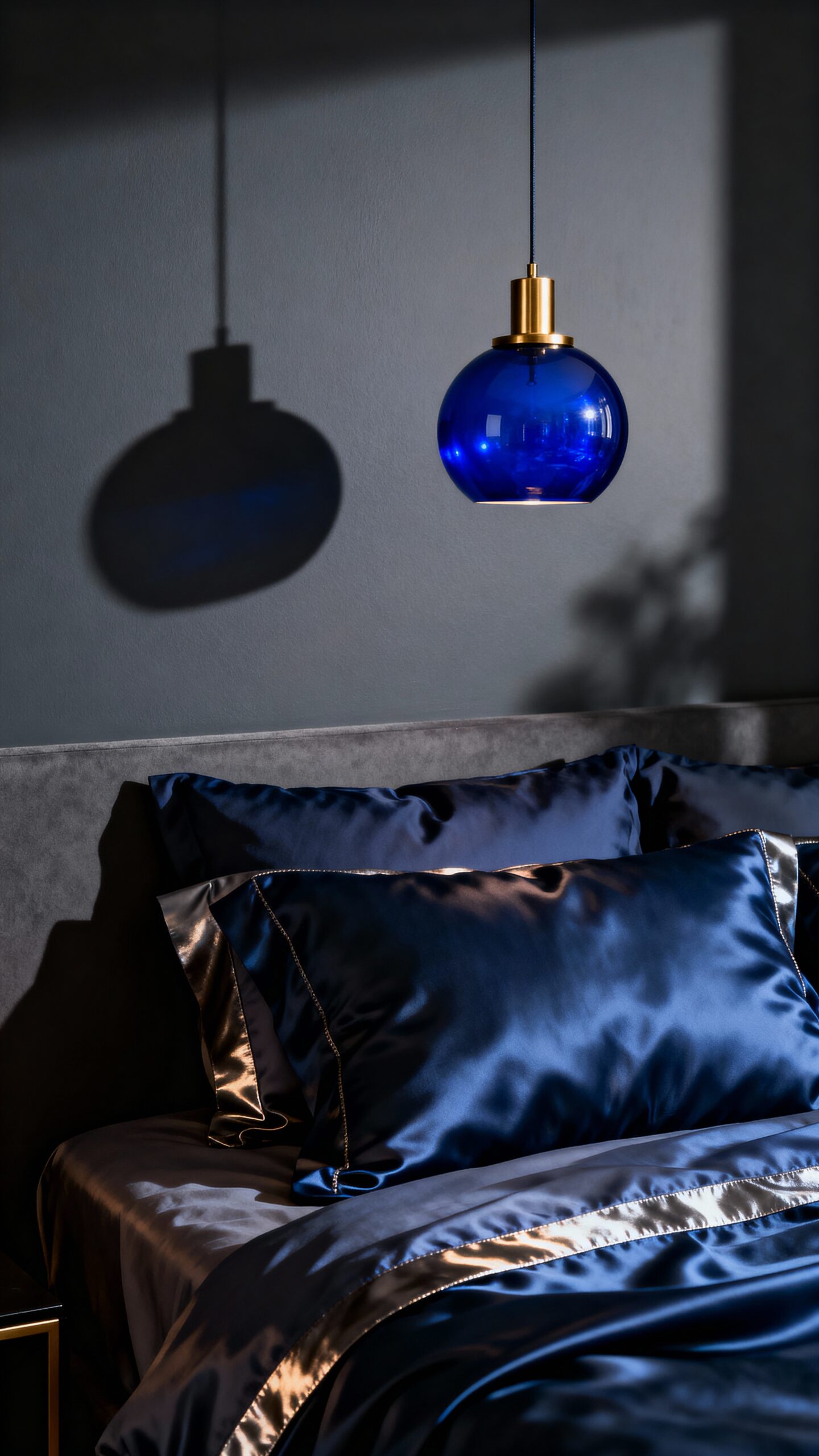 elegant moody charcoal sapphire lighting retreats