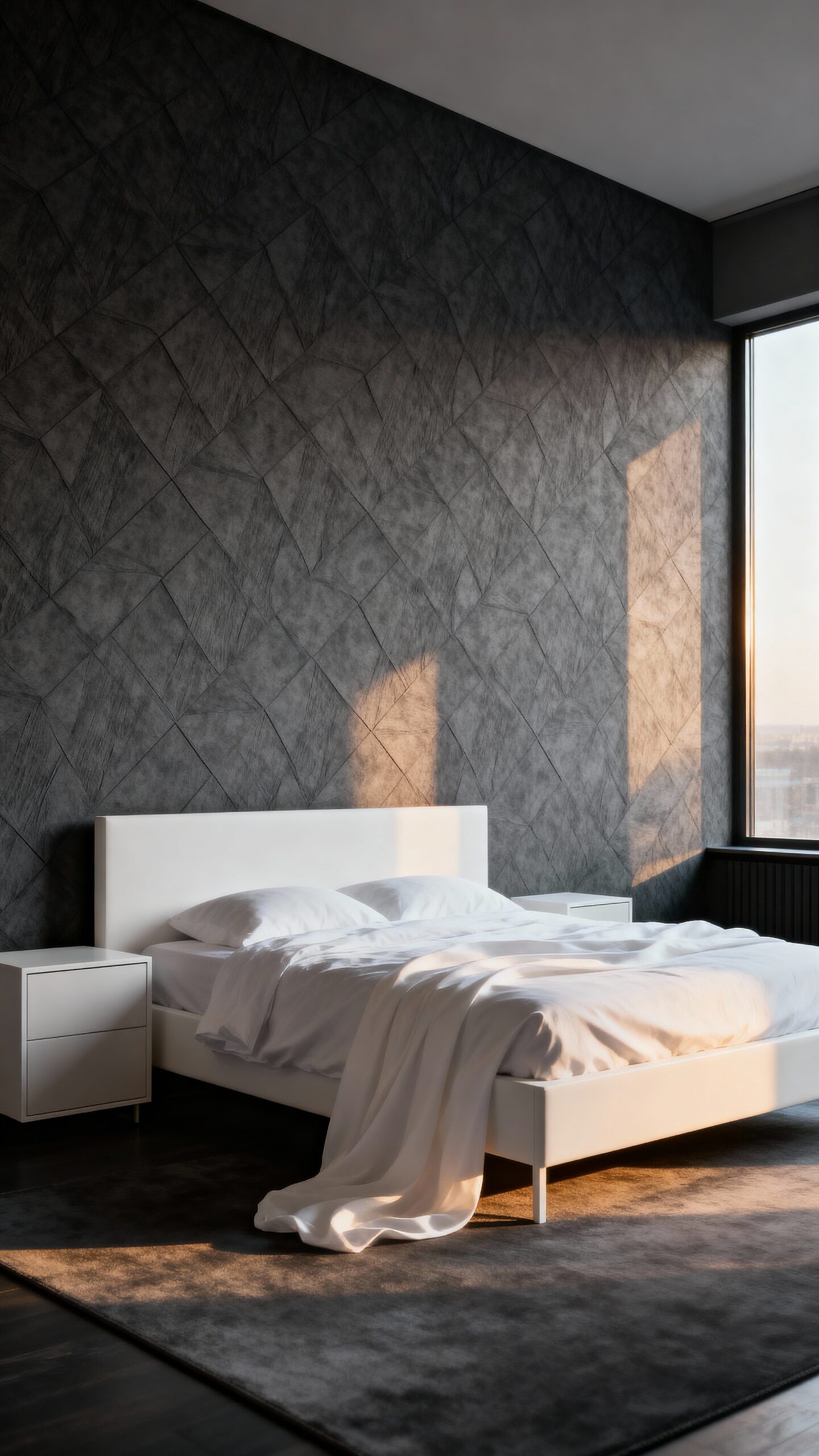 elegant textured grey wallpaper accent