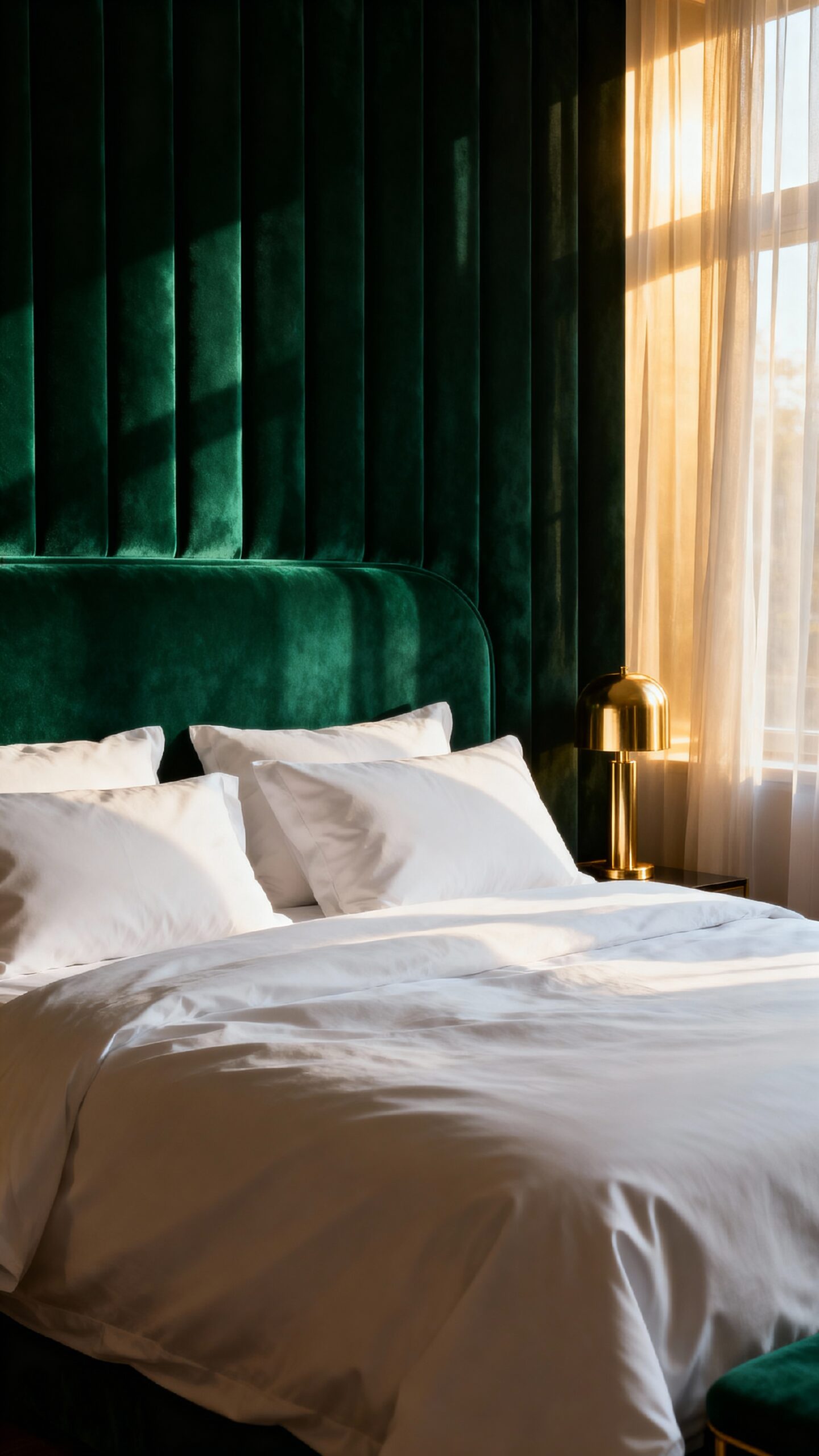 emerald green bold rich bedroom ideas