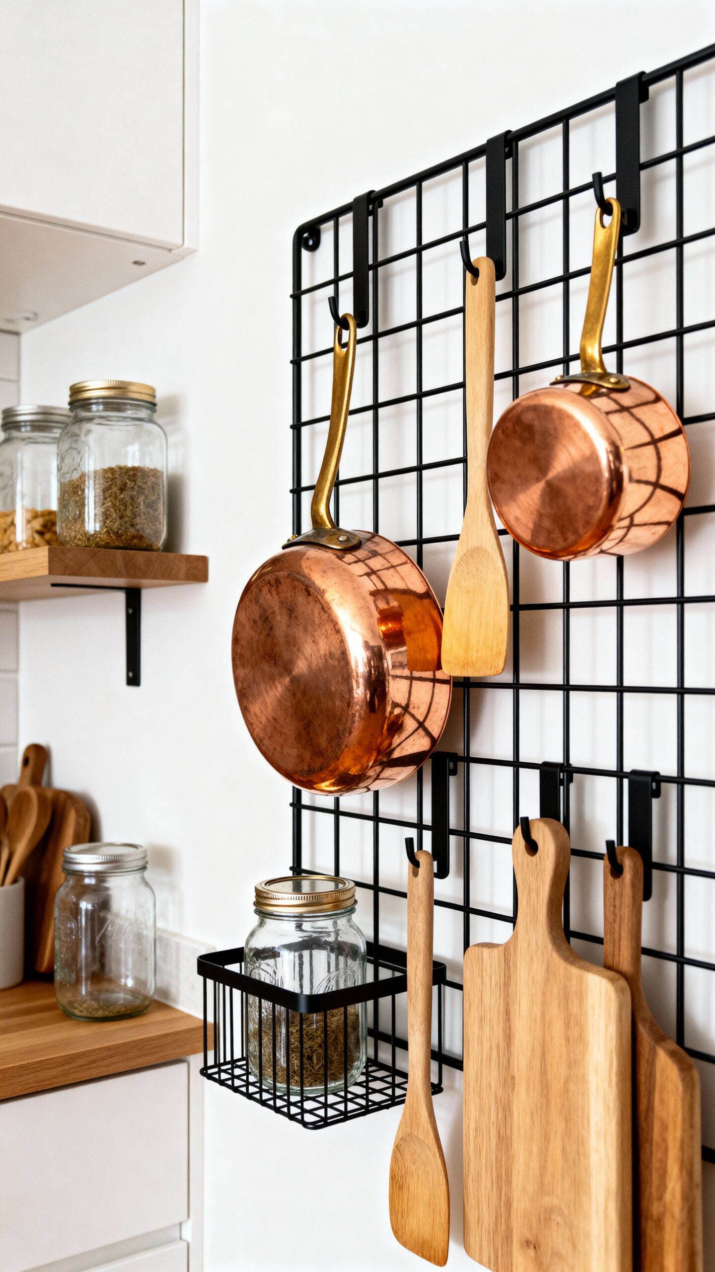 flexible customizable kitchen wall storage