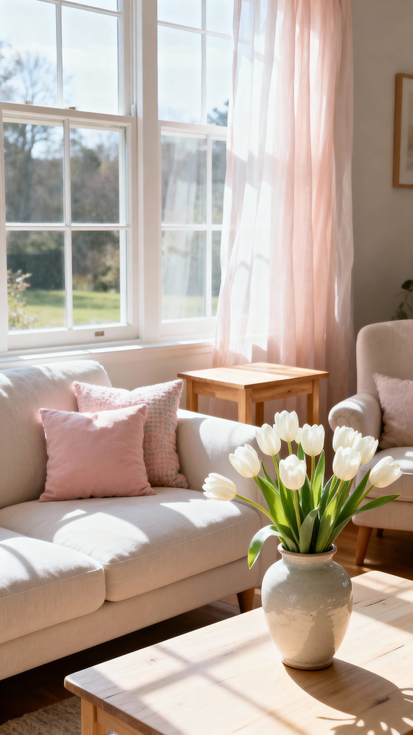 fresh spring living room