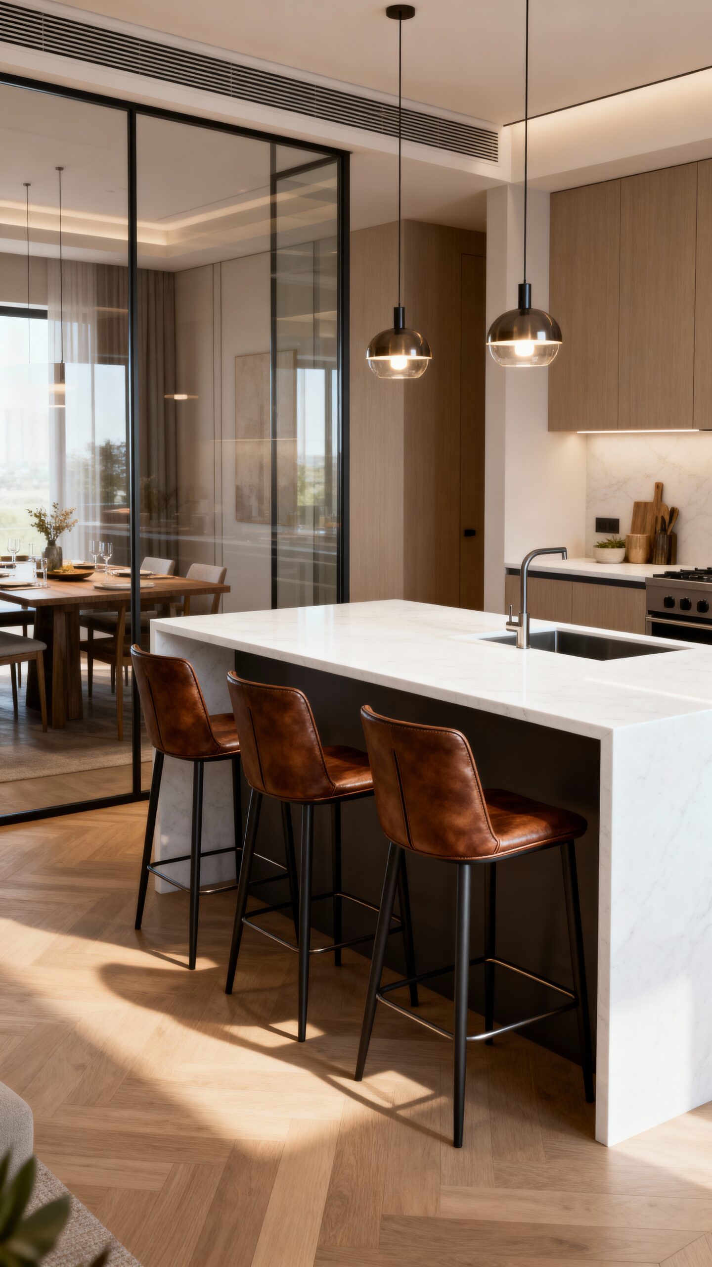 functional inviting flexible social kitchen peninsula