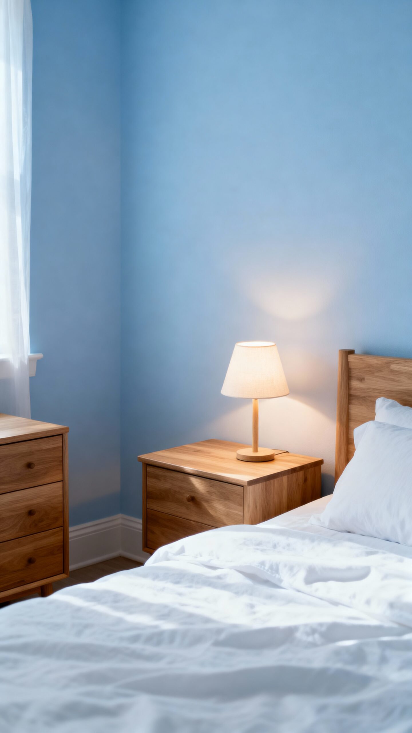 gentle pastel blue bedroom inspiration