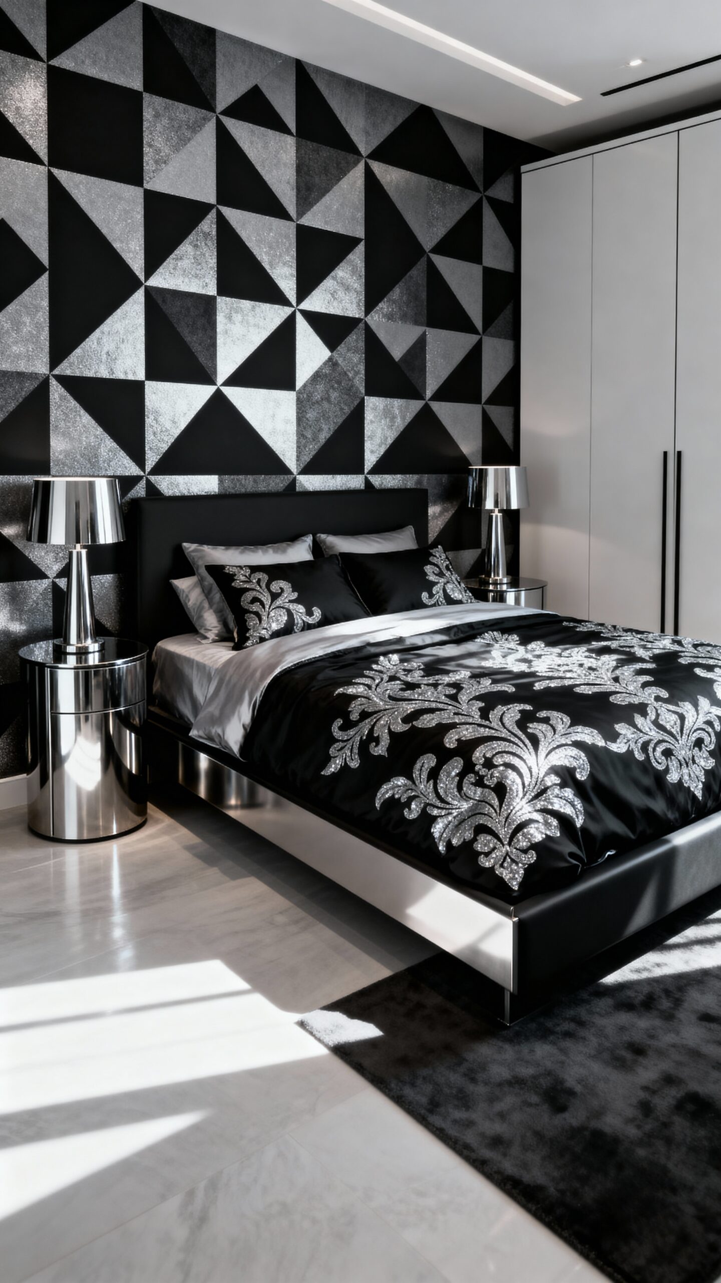 geometric sophisticated metallic dramatic