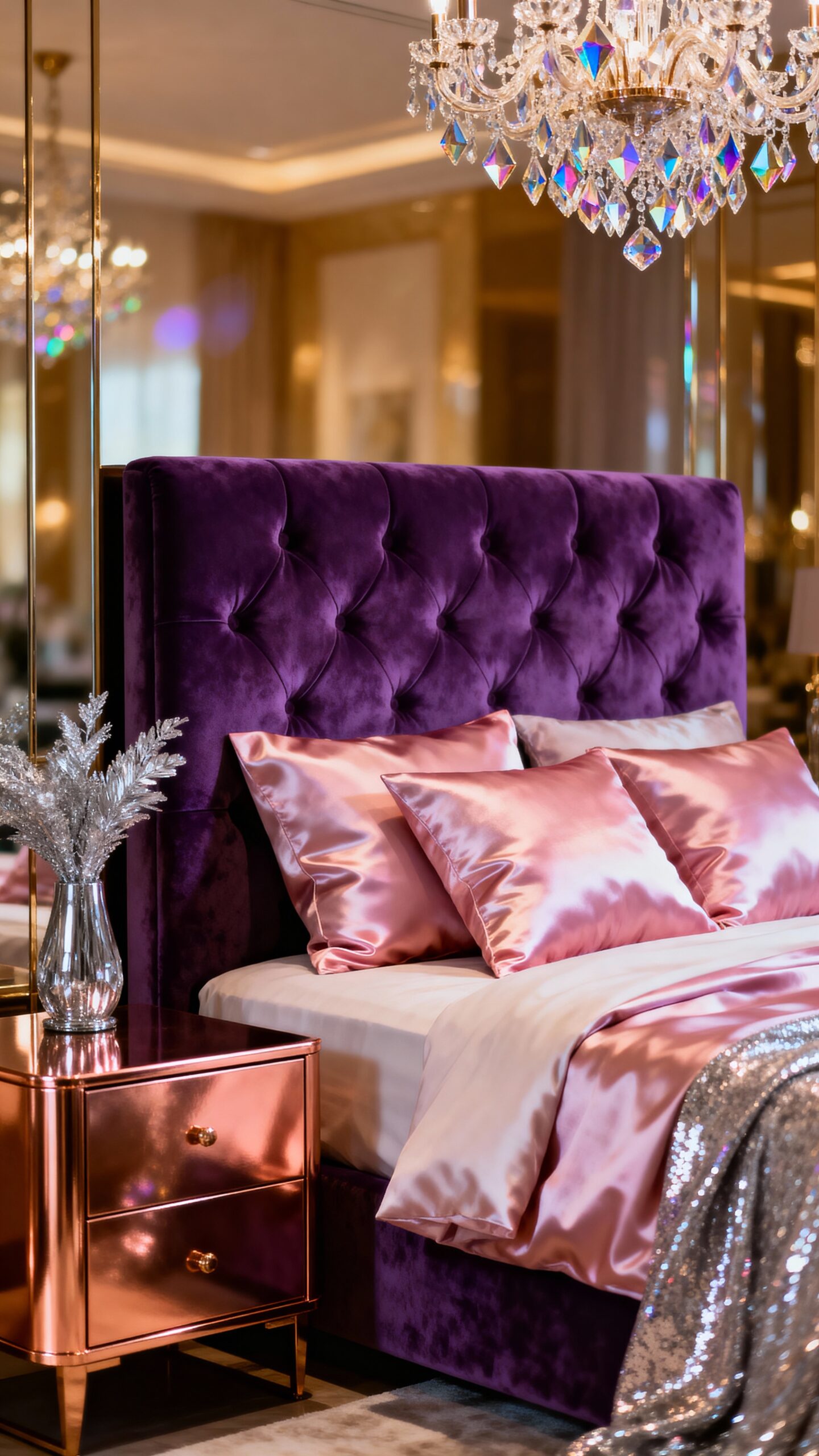 glamorous metallic pink and purple