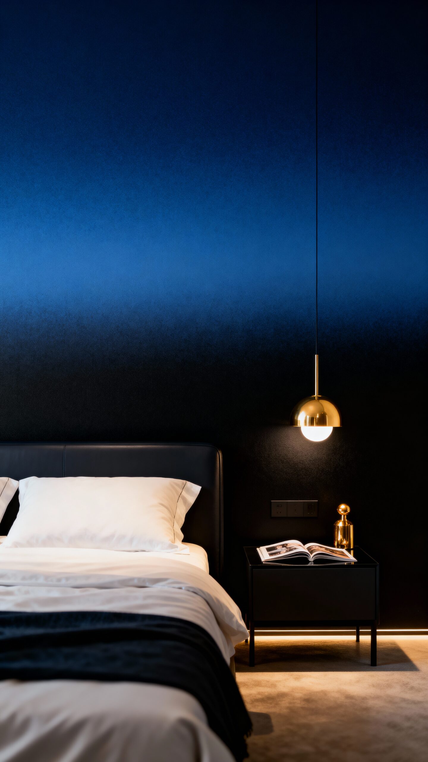 gradient blue to black ombre