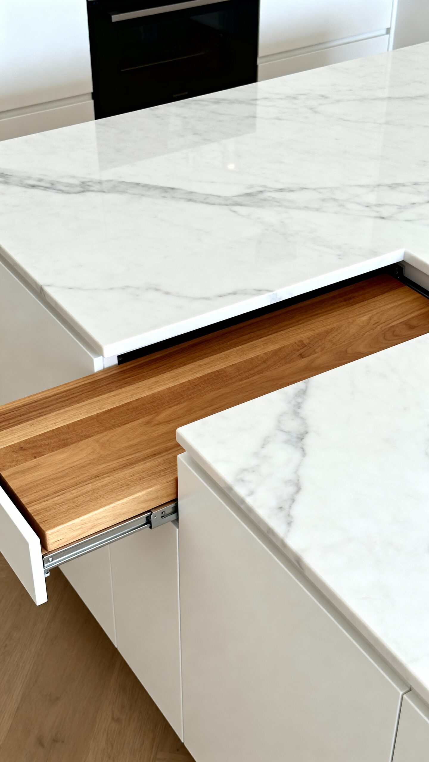 hidden cutting board stations