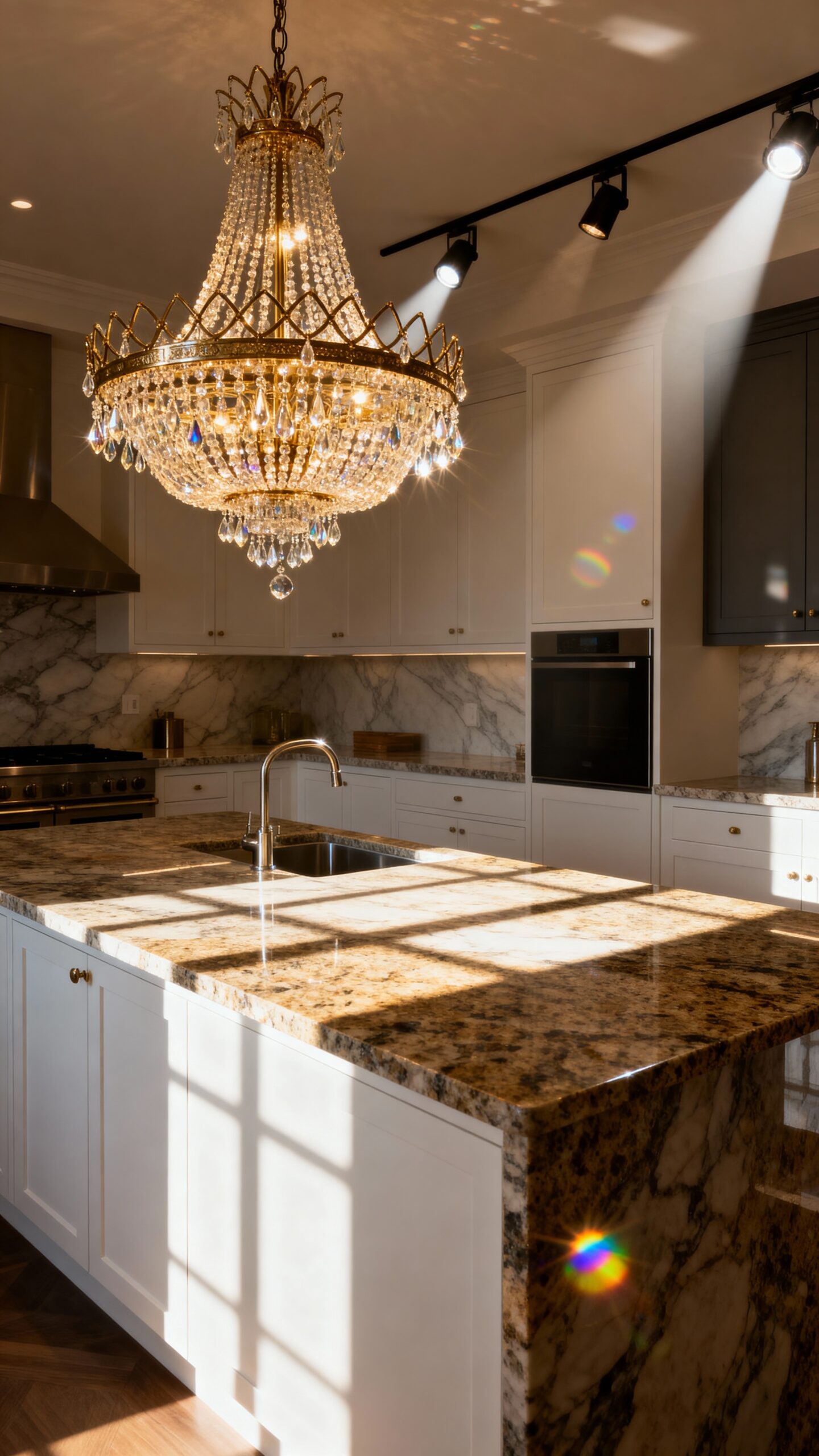 illuminating open kitchen focal points