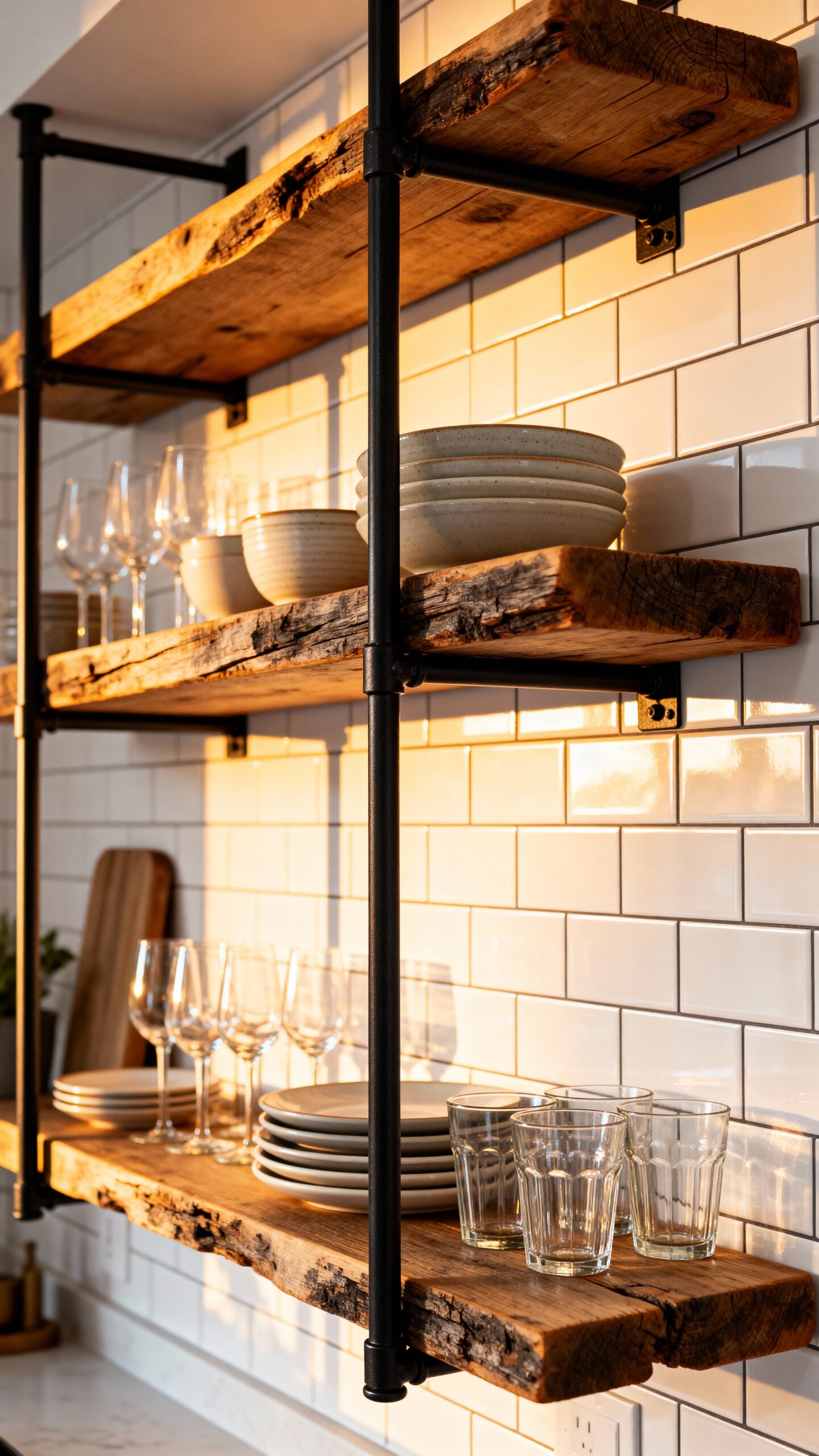 industrial rustic shelving system