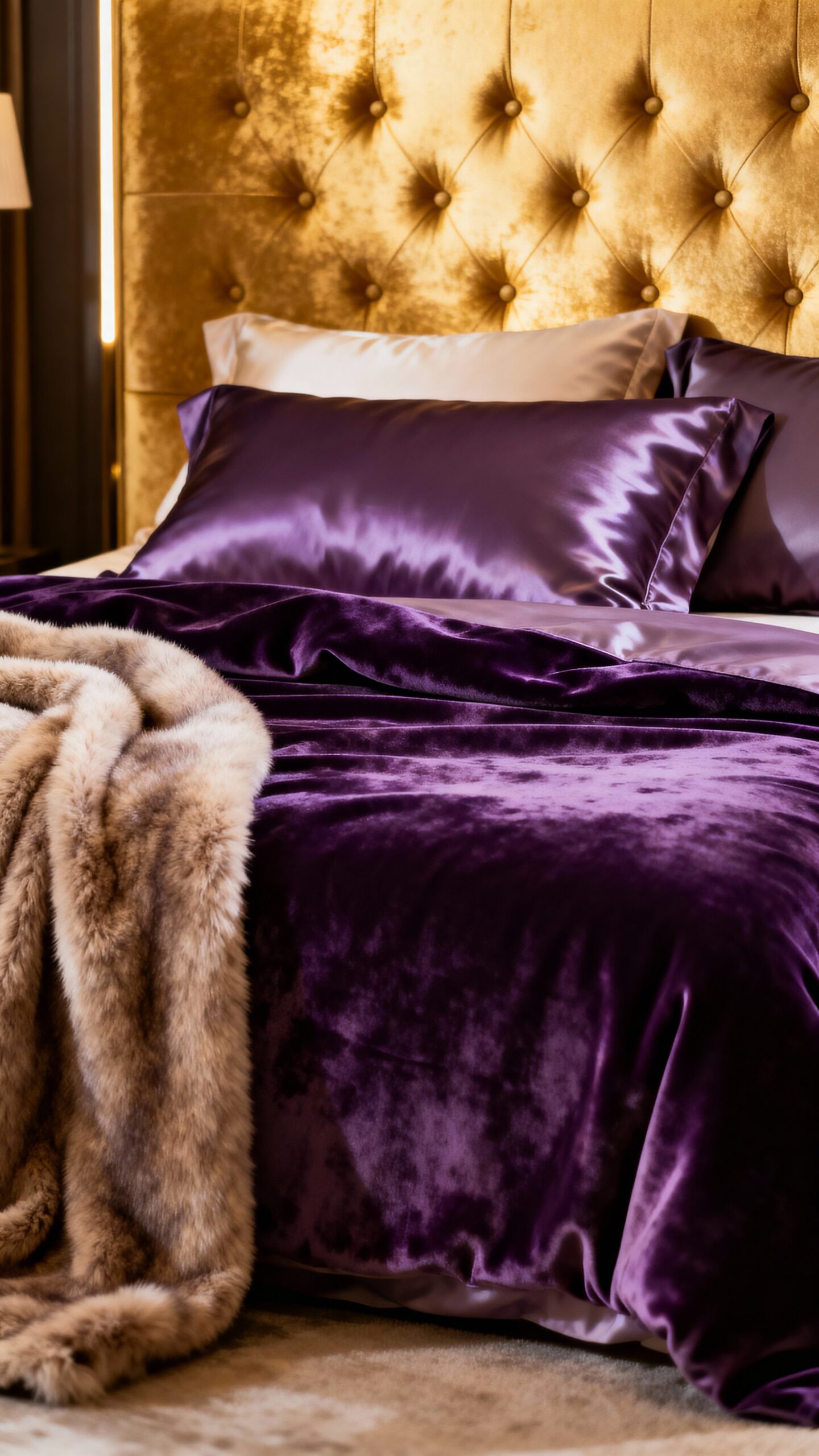lavish eggplant bedding sumptuous textures luxurious retreat