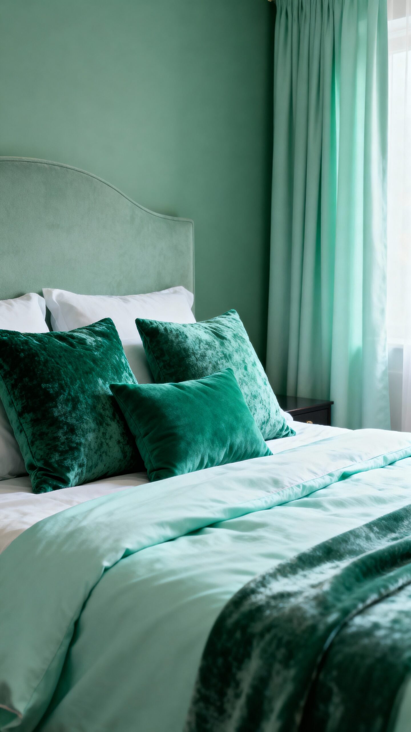 layered mint tones create serenity