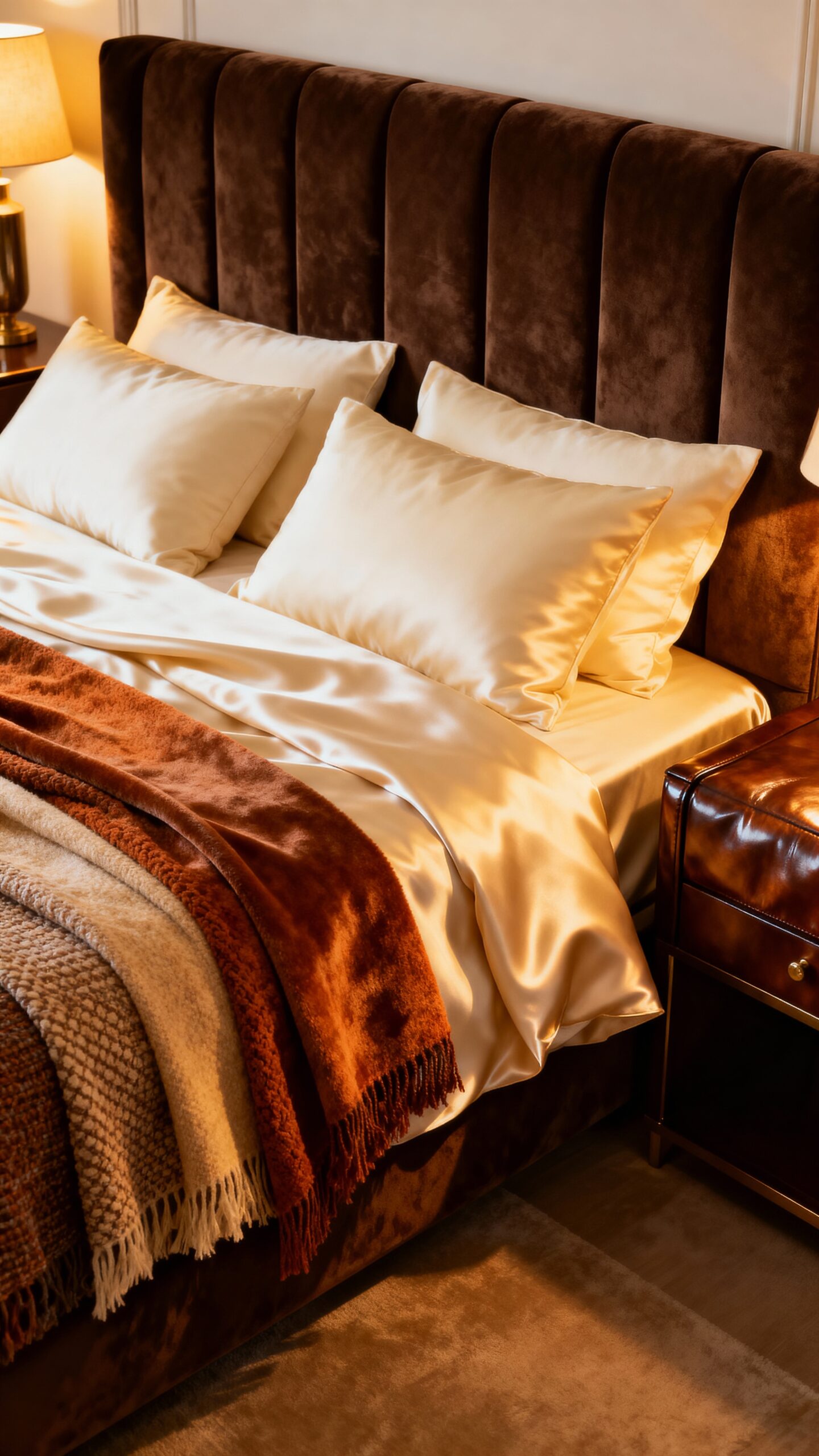 layered textured cozy refined bedding