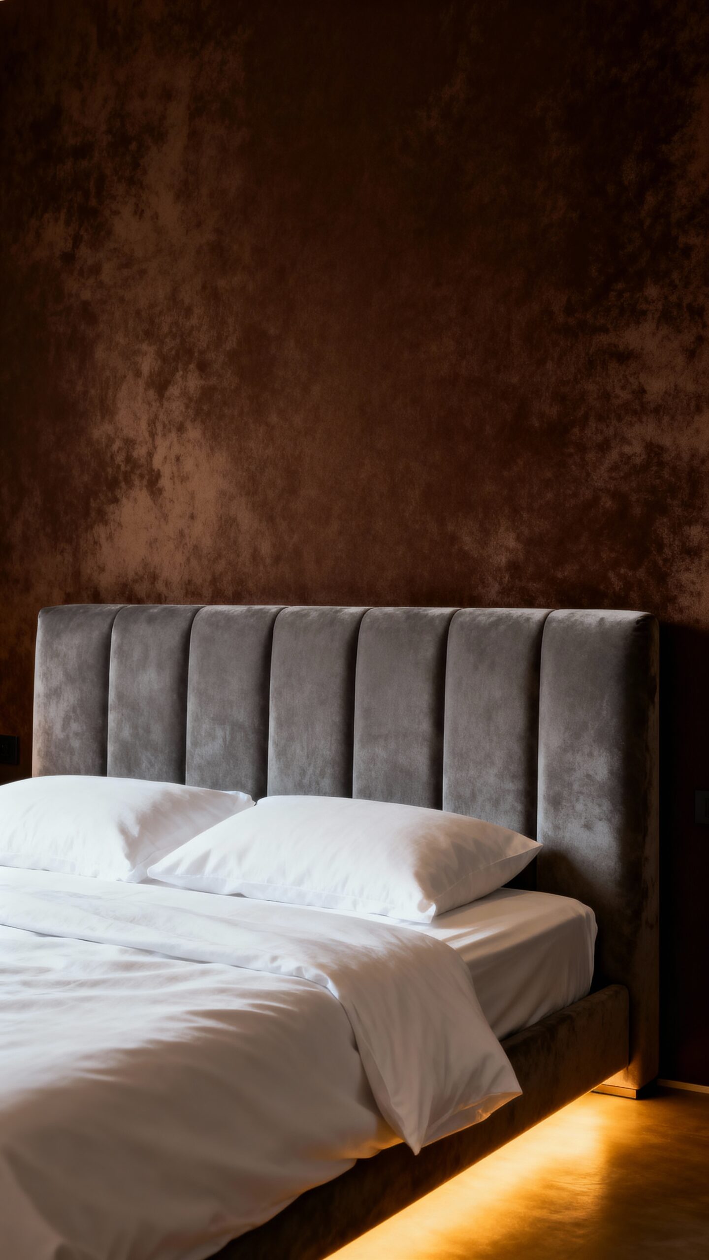 luxurious cozy moody chocolate brown bedroom