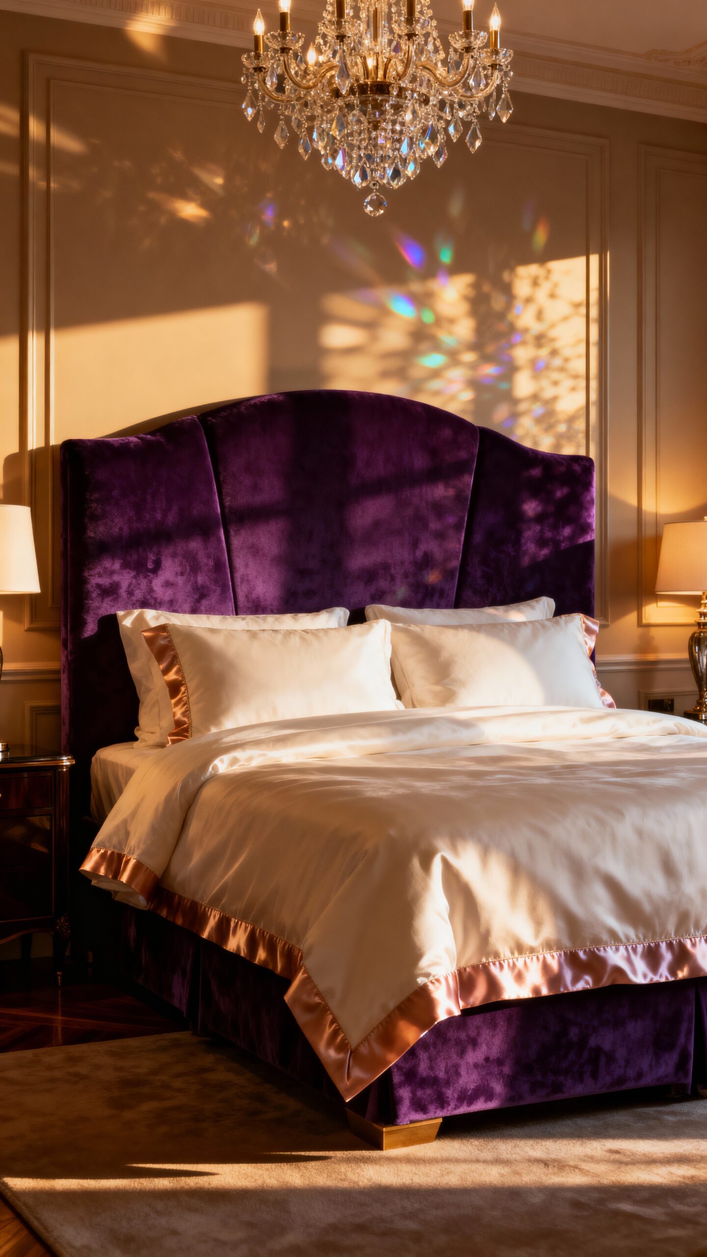 luxurious dark purple bedroom ideas