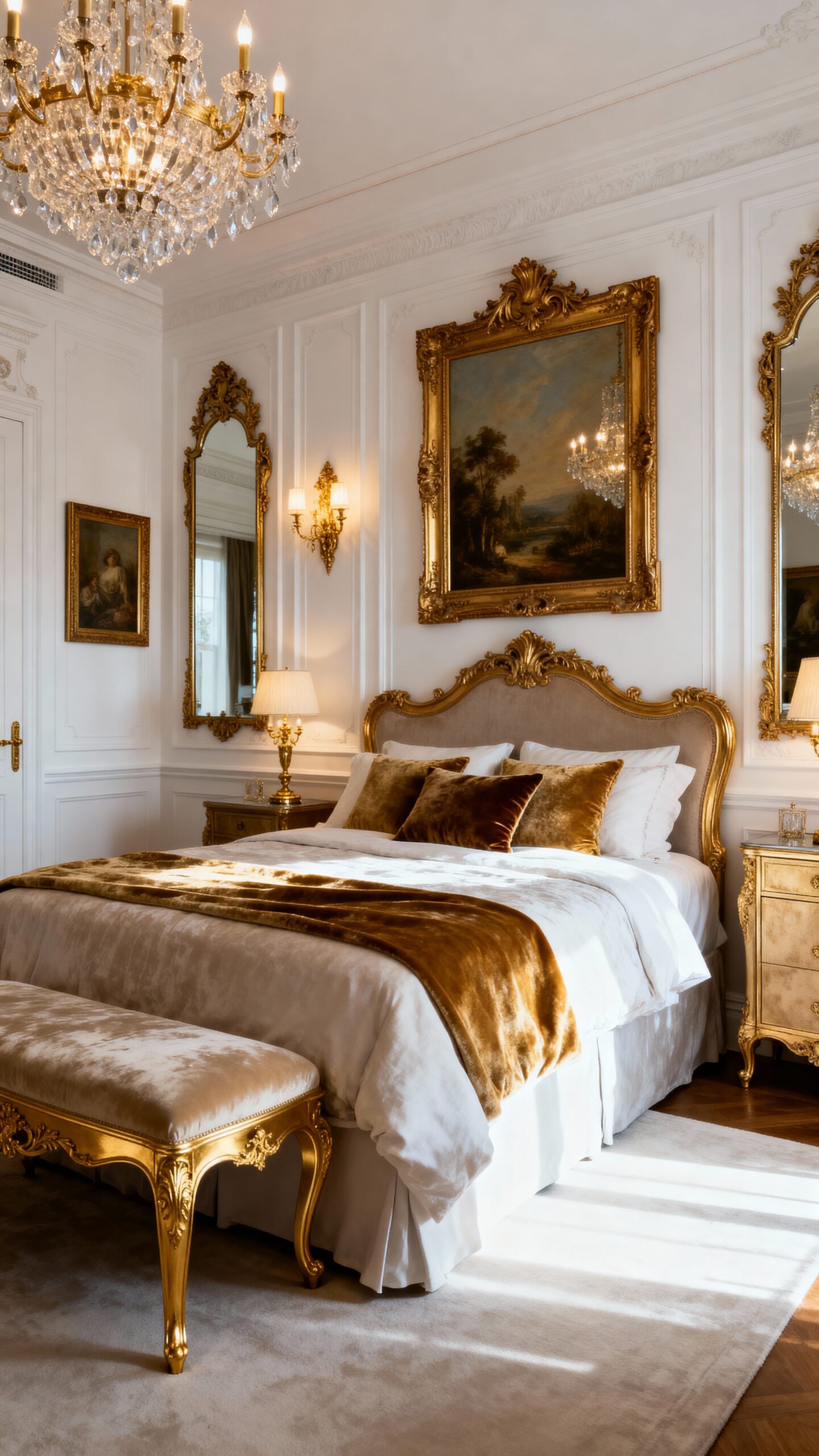 luxurious glamorous gold framed sophisticated