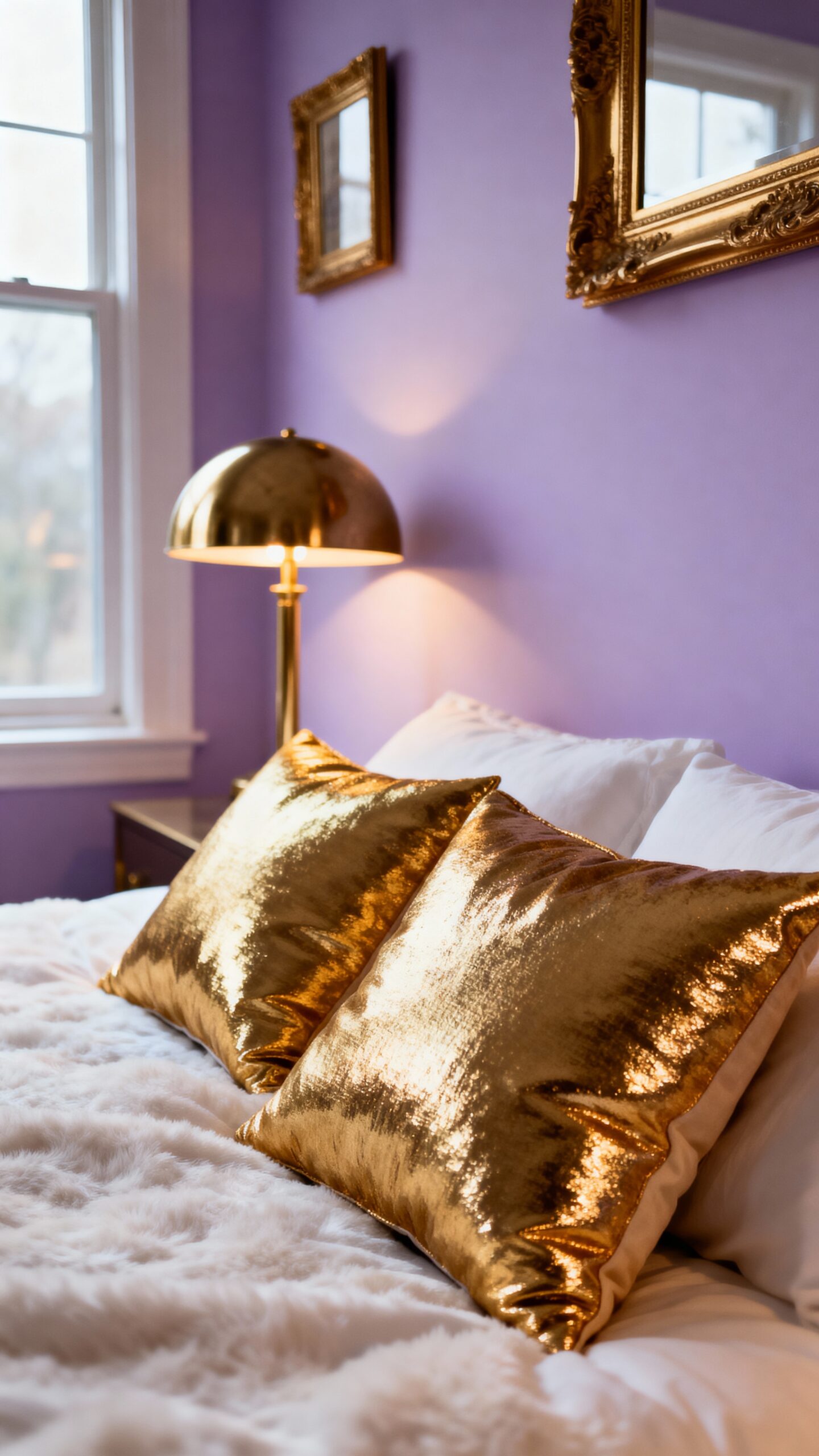 luxurious lavender with golden accents