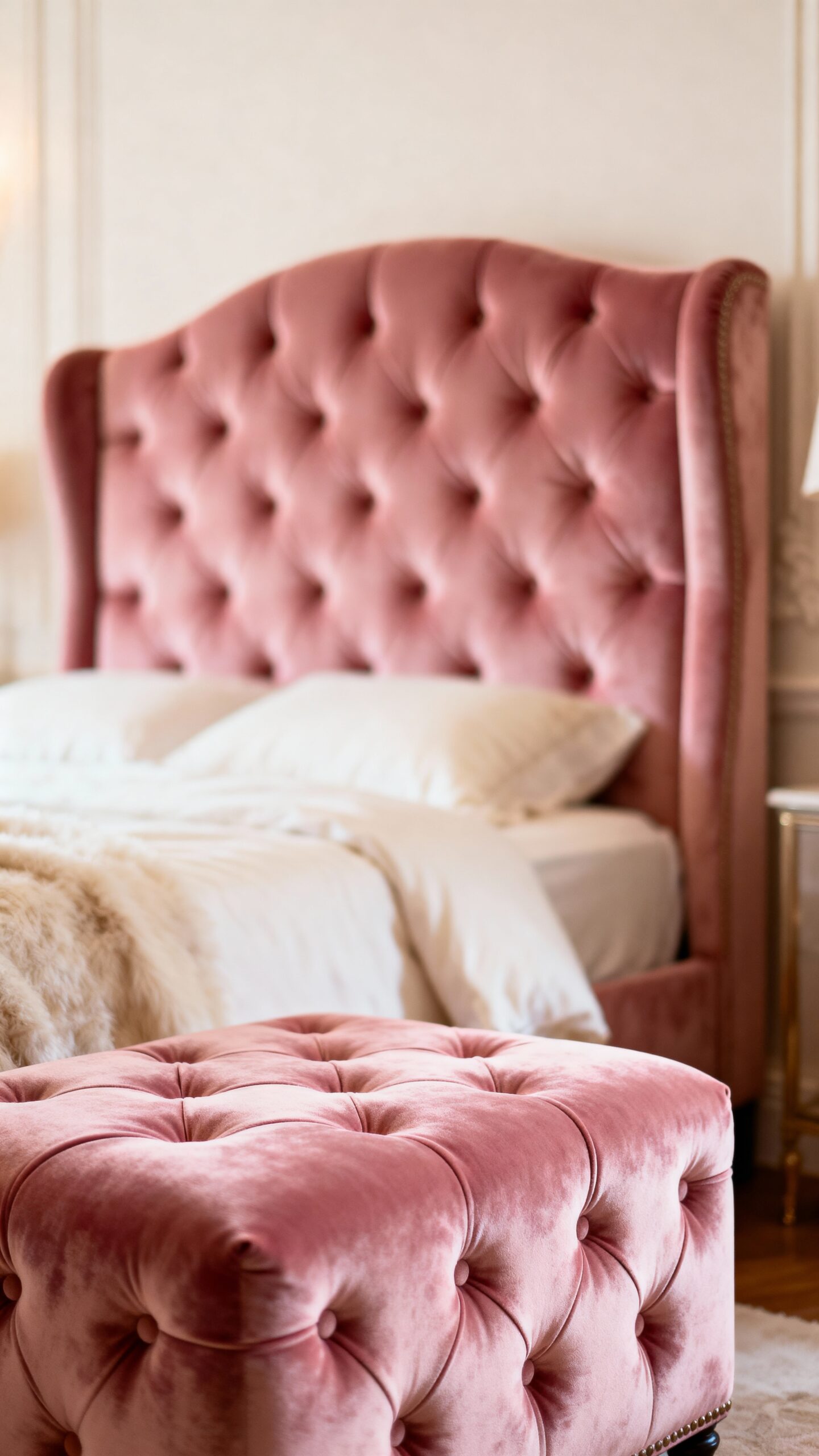 luxurious rose pink velvet sanctuary