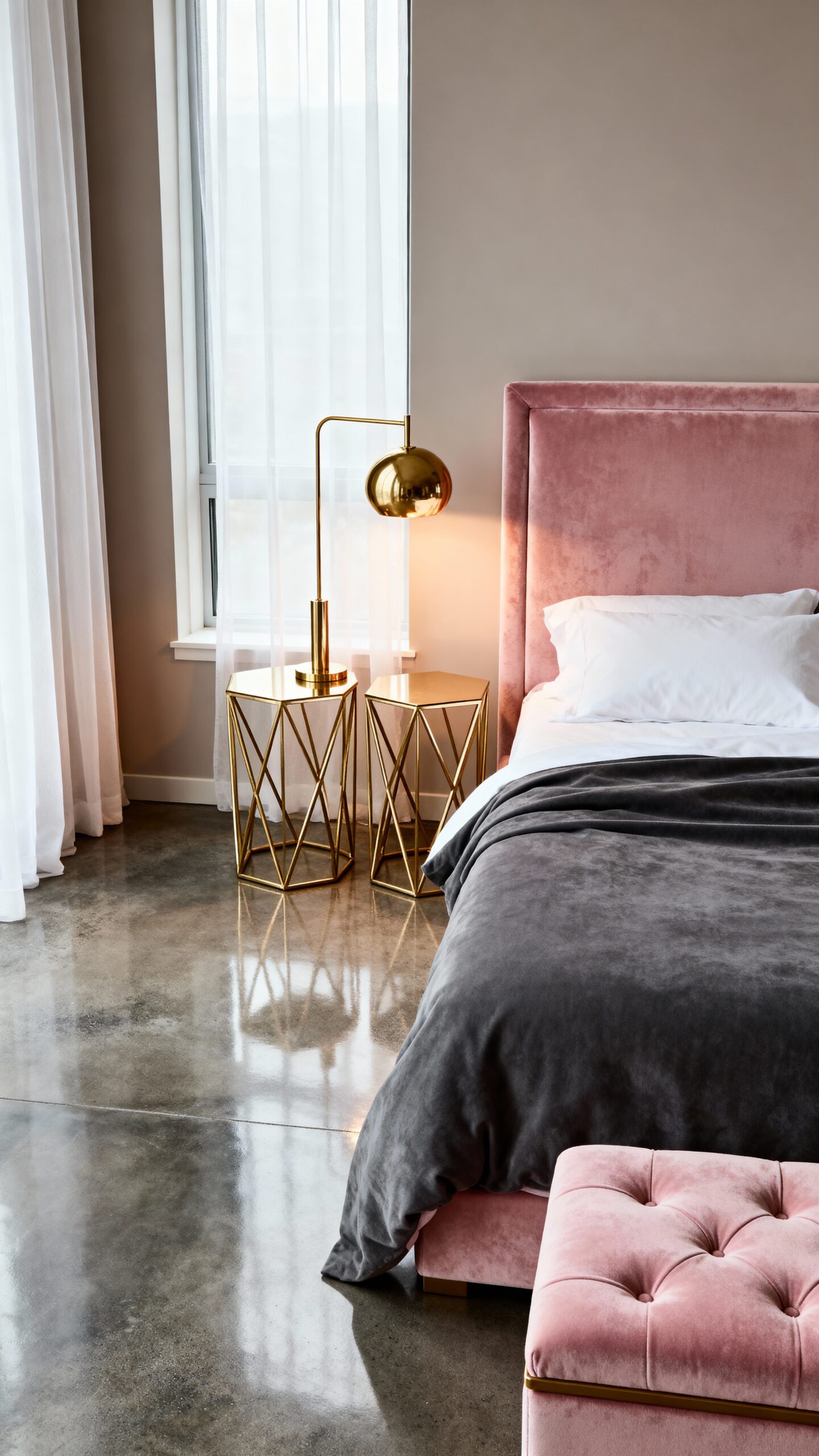 luxurious sophisticated opulent balanced bedroom