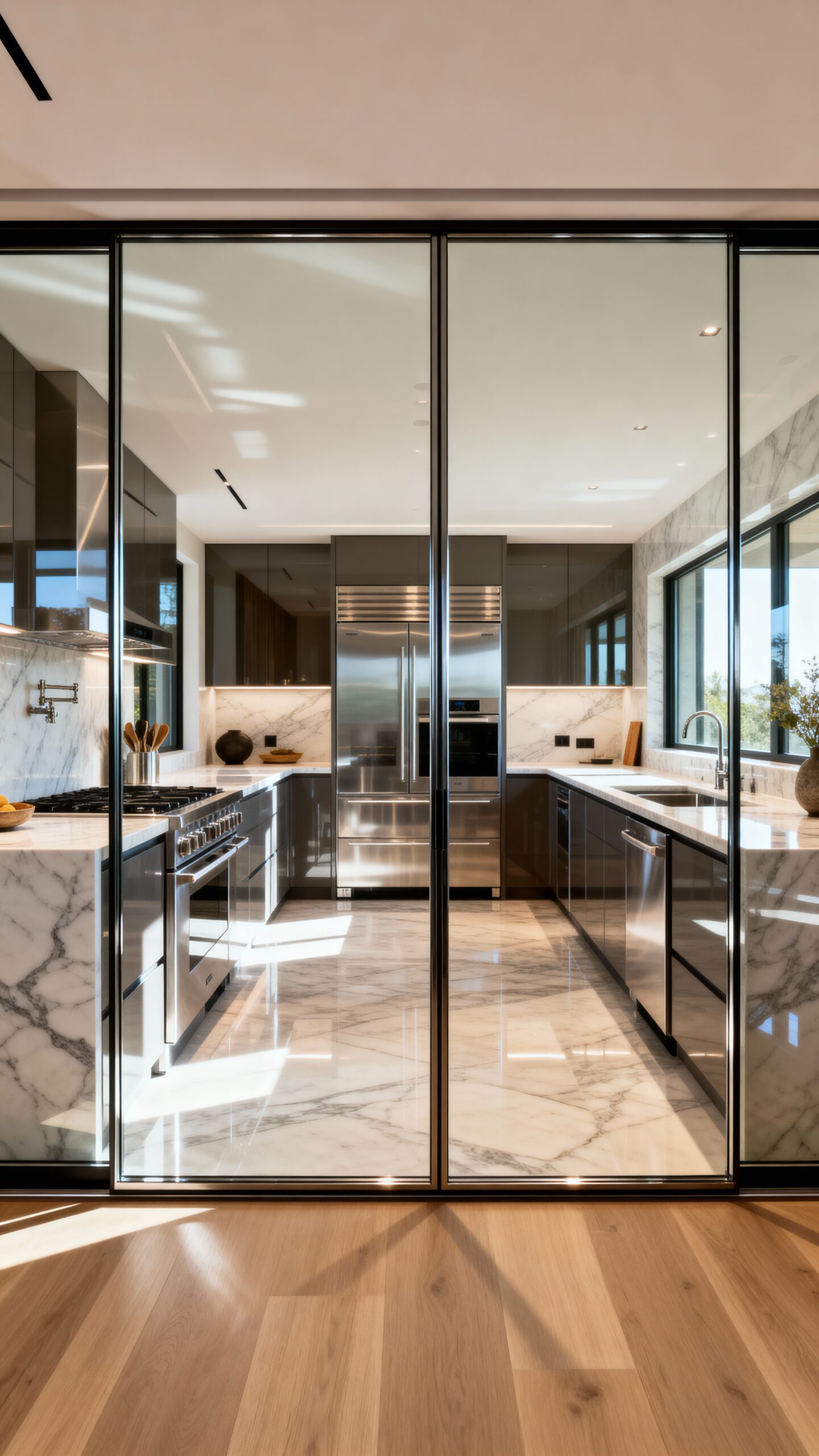 maximizing compact kitchen visual space