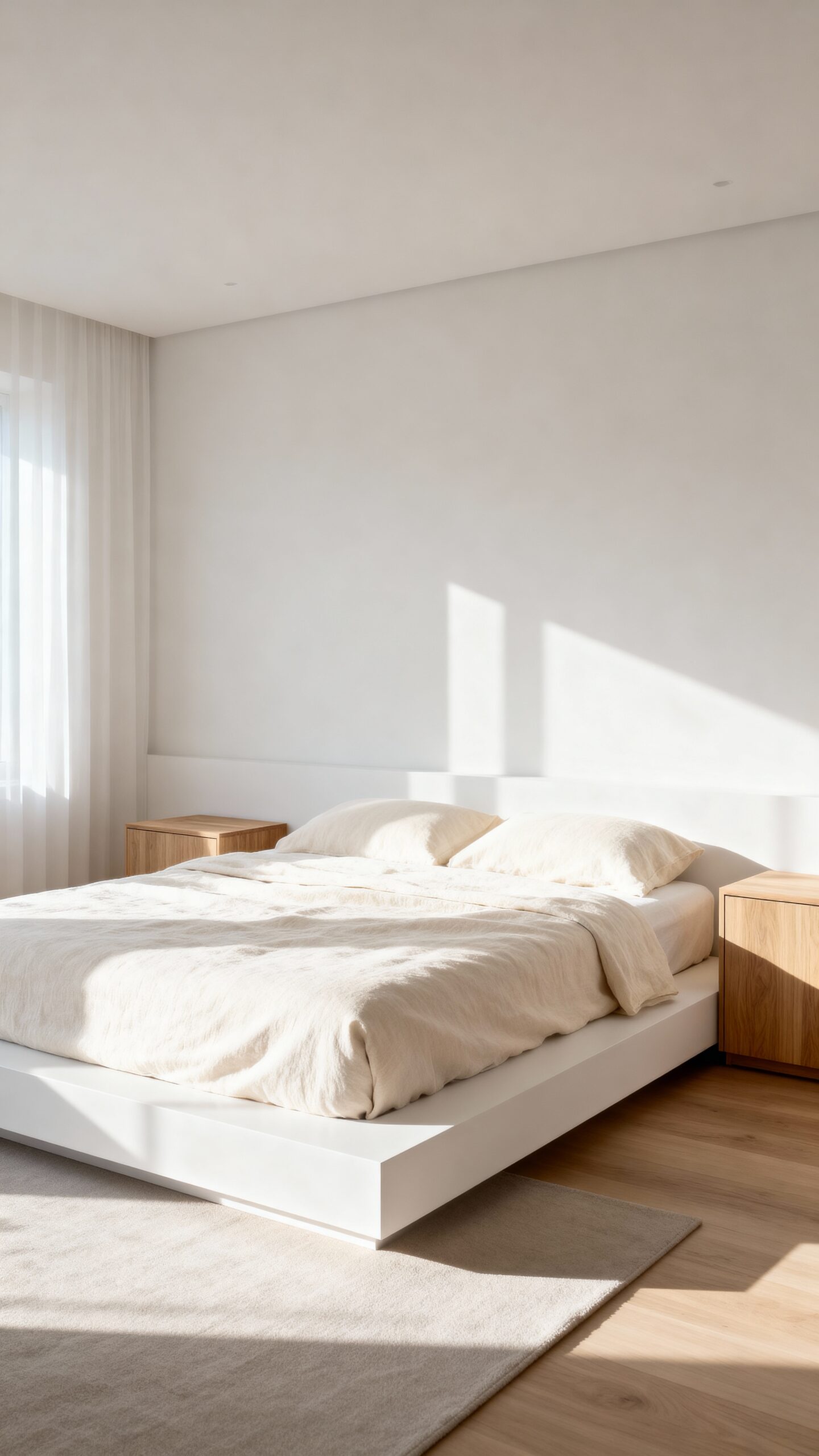 minimalist light streamlined cohesive bedroom furniture
