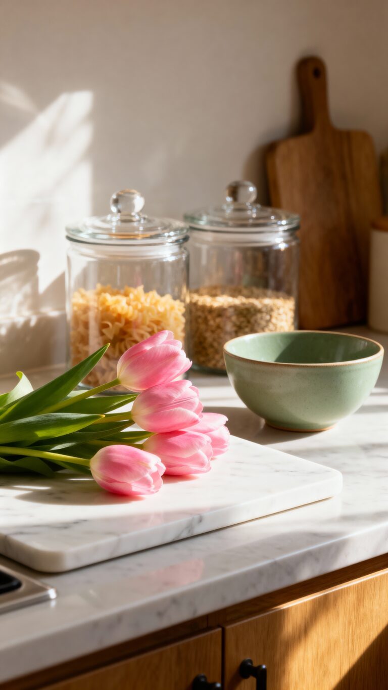minimalist spring countertop decor ideas
