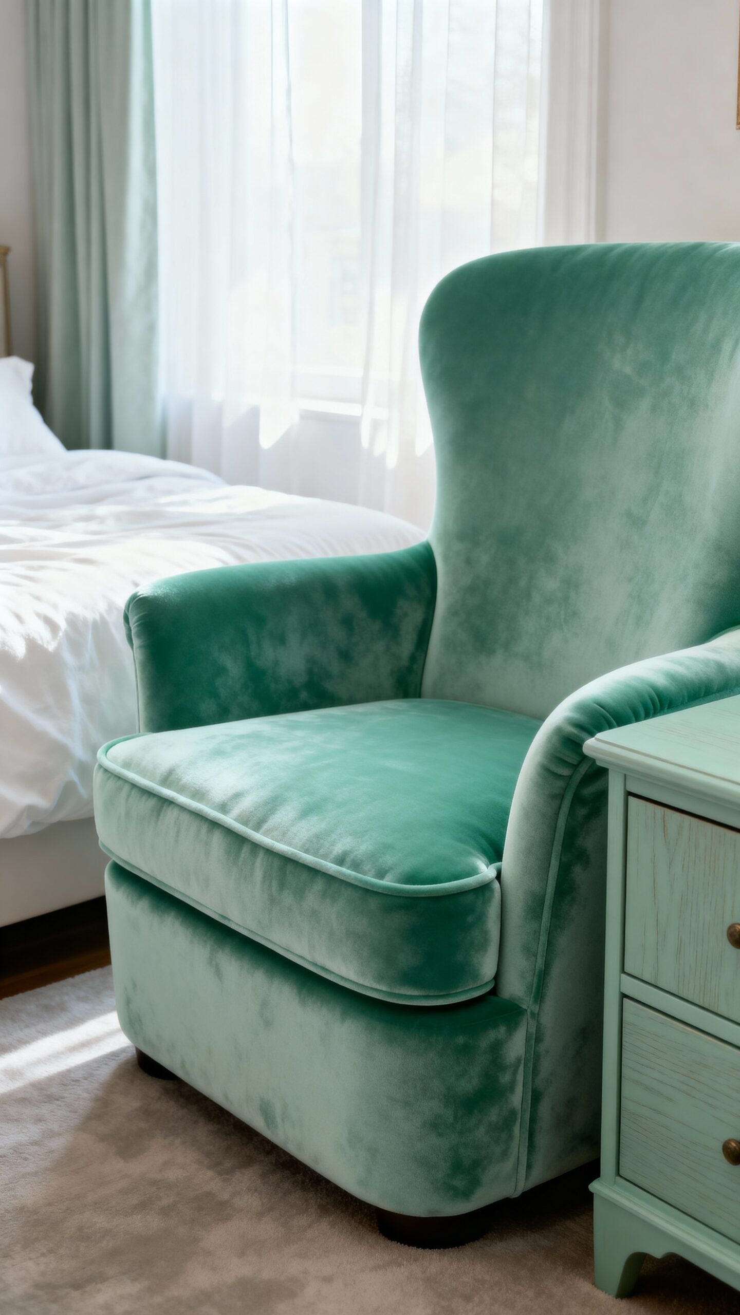 mint green statement furniture refresh