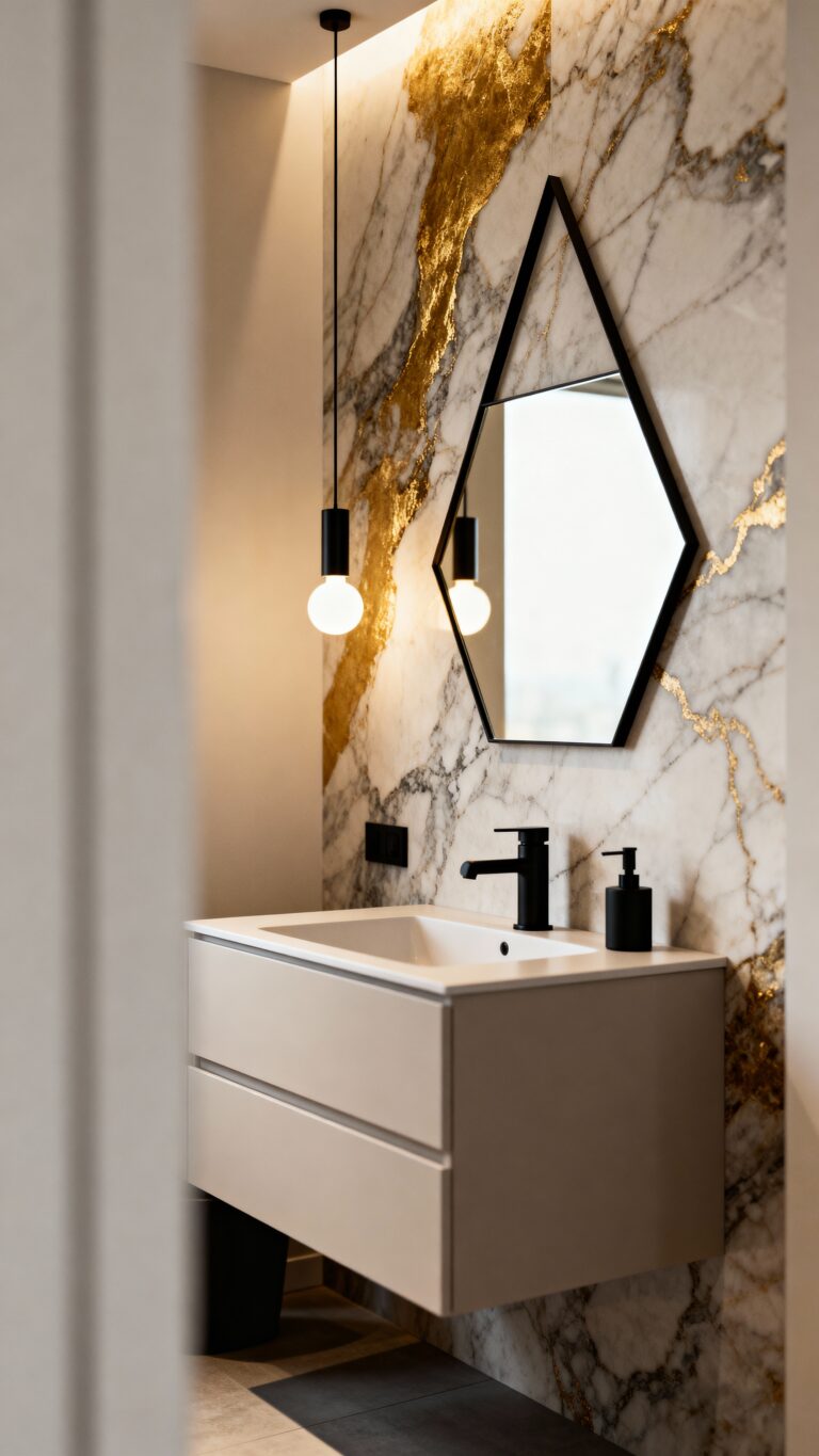 modern half bath sophistication