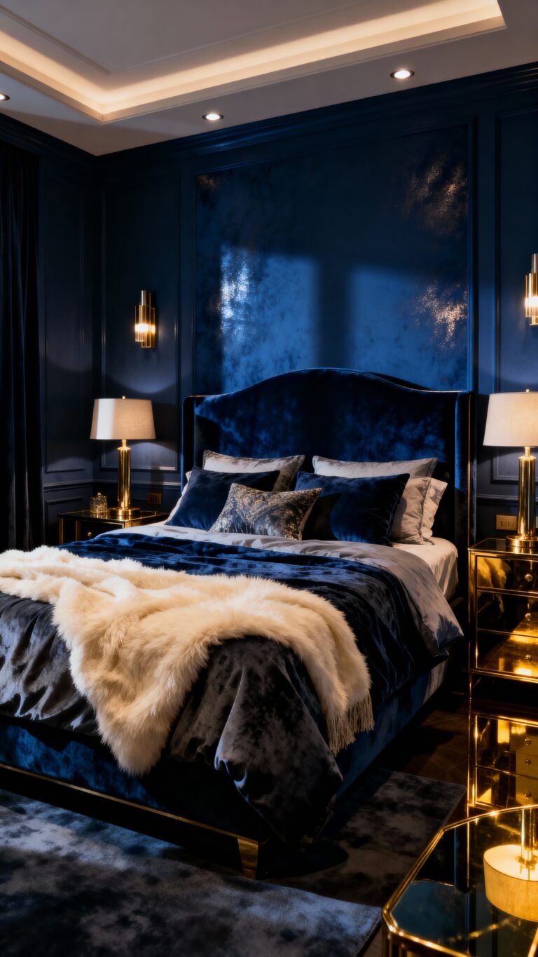 moody dark midnight blue aesthetic