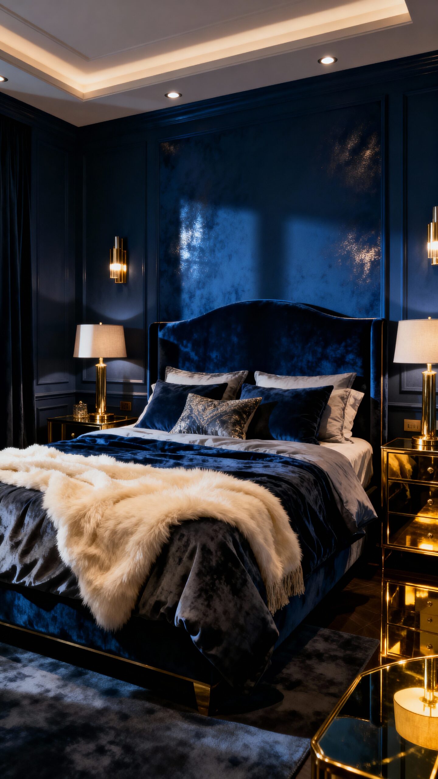 moody dark midnight blue aesthetic