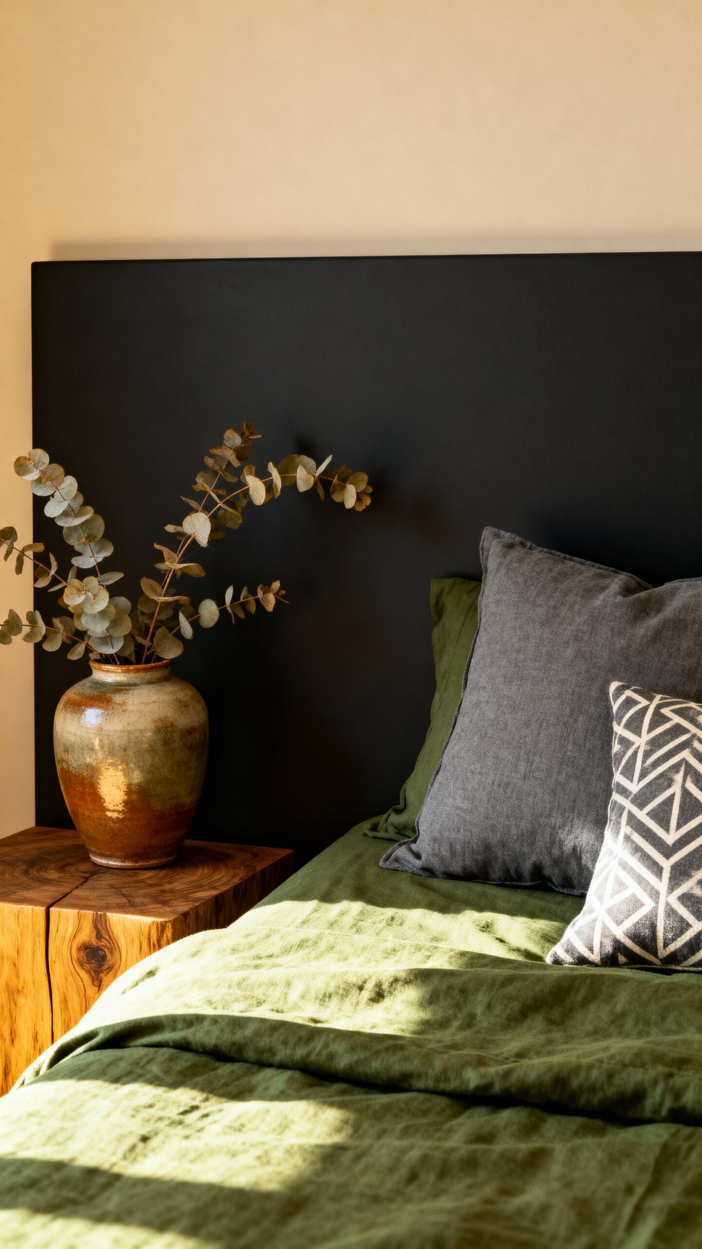 moss green slate grey textured harmony