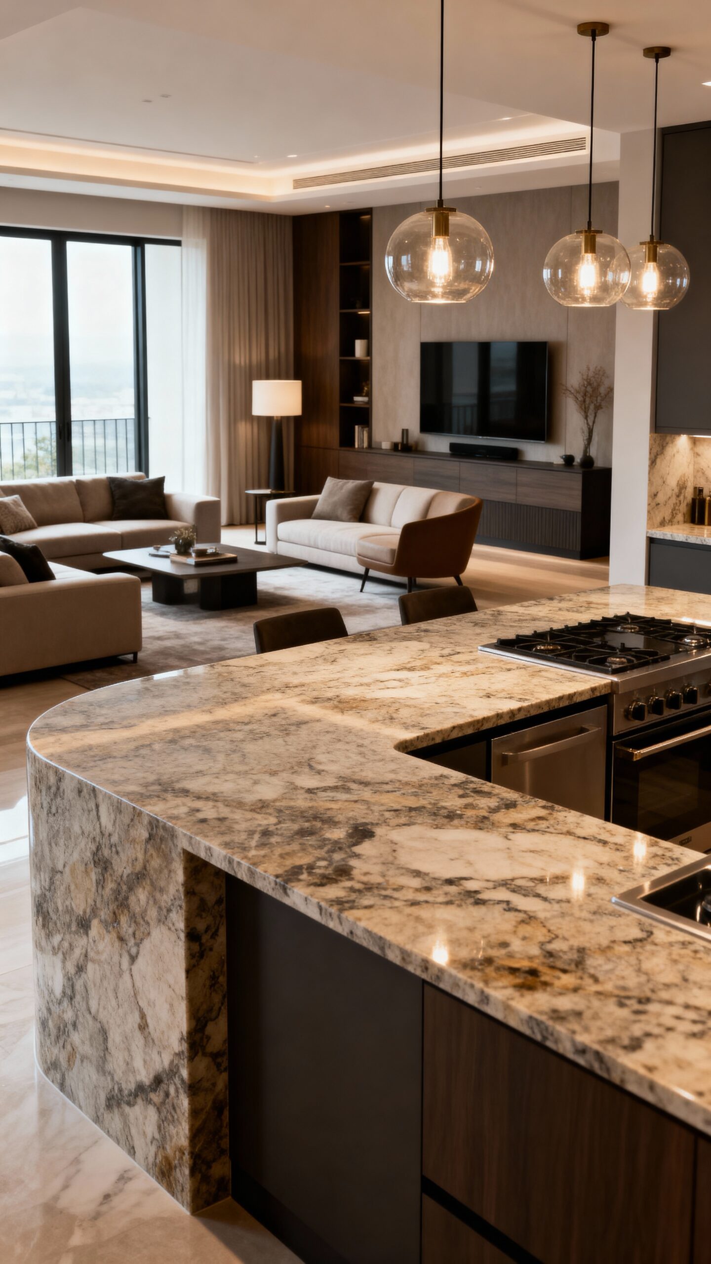 multifunctional tiered kitchen countertops maximize efficiency