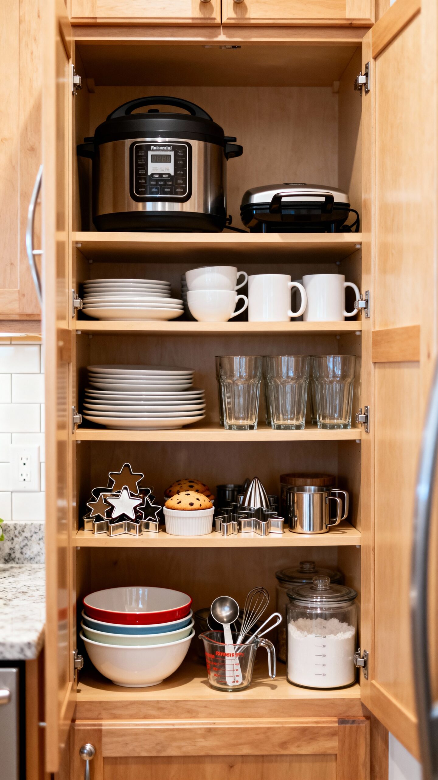 optimize kitchen storage by function and frequency