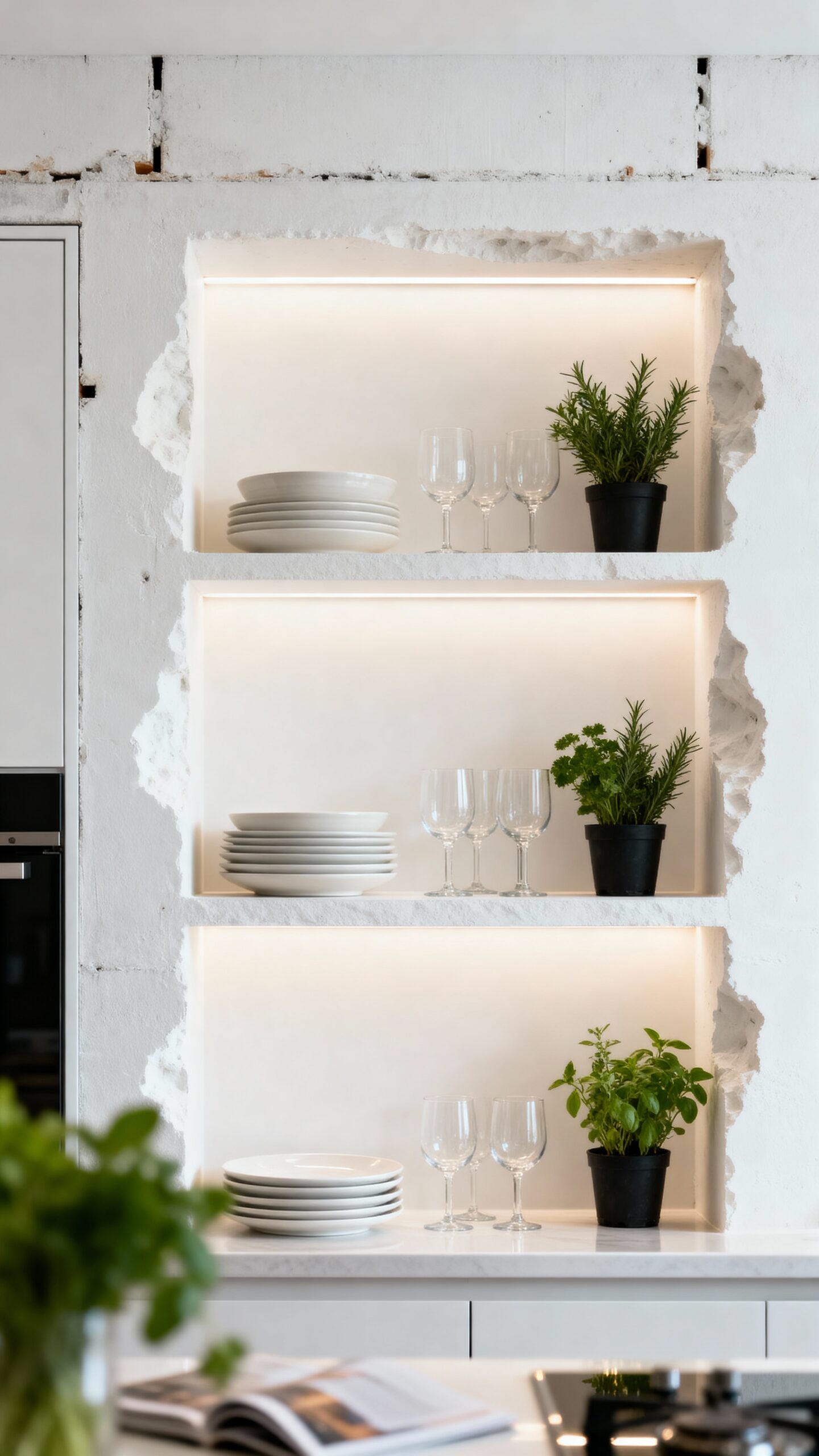 optimized customized recessed storage maximizing