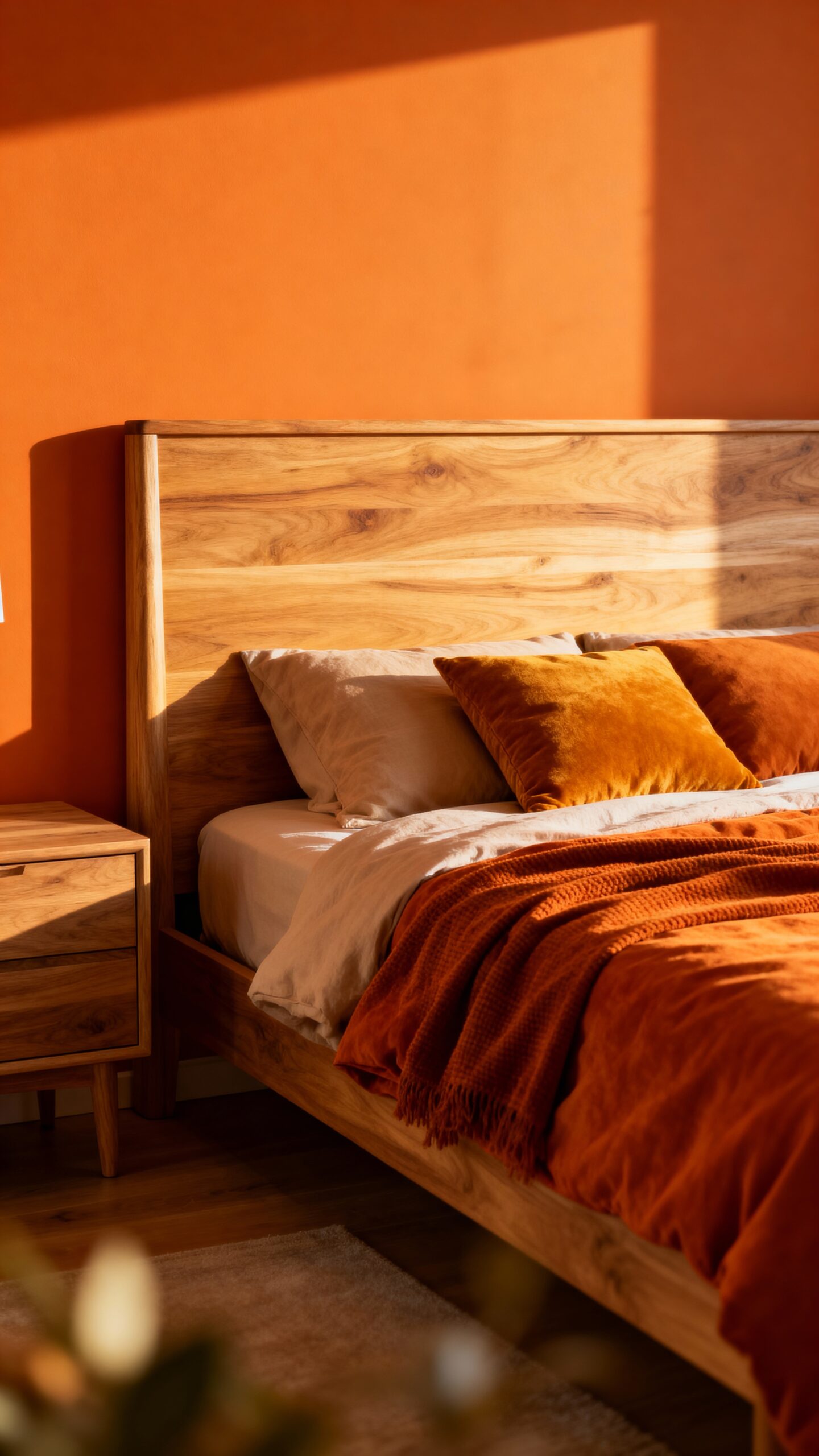 organic and energetic bedroom design