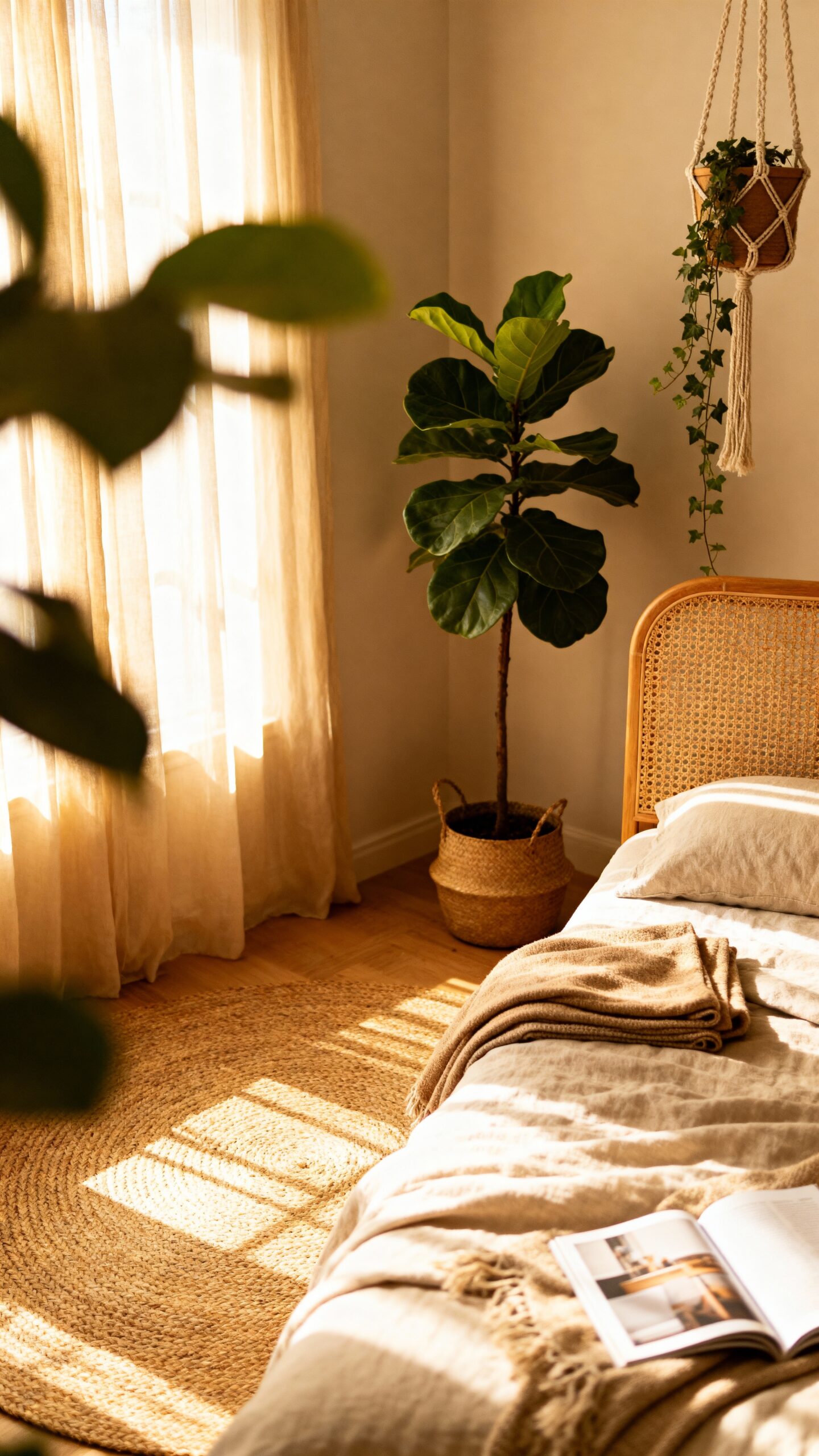 organic natural bedroom earthy sanctuary