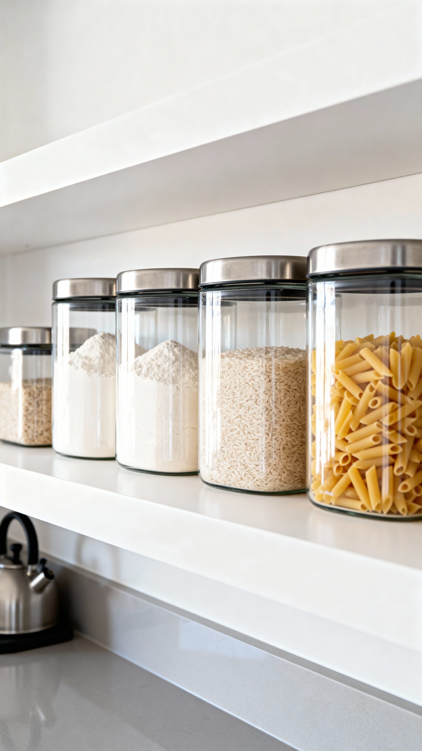organized streamlined pantry storage containers