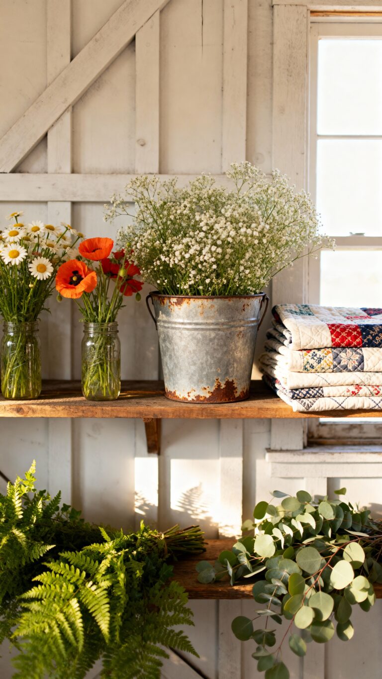 primitive spring country decor ideas