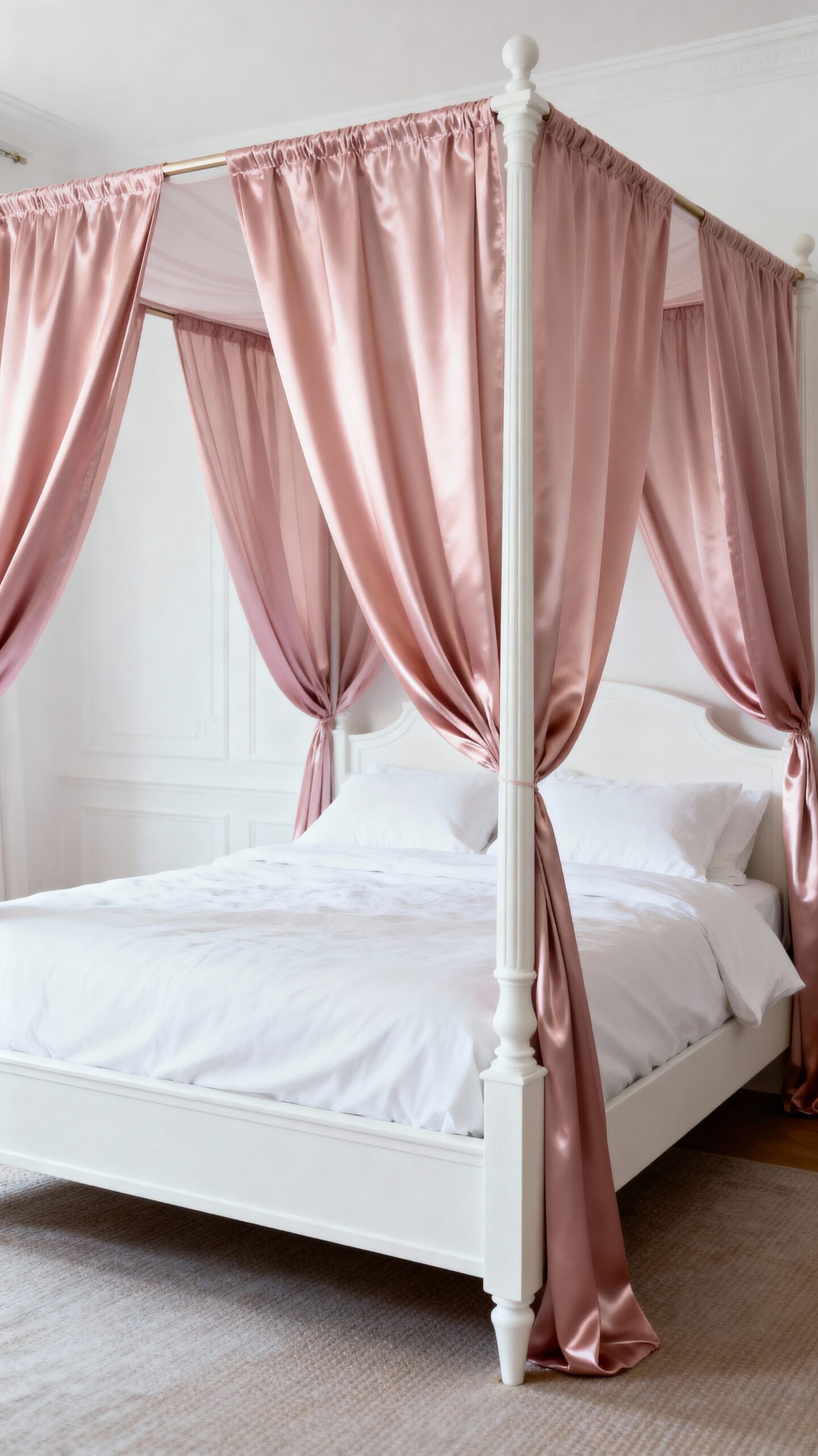 romantic elegant canopy bed sanctuary