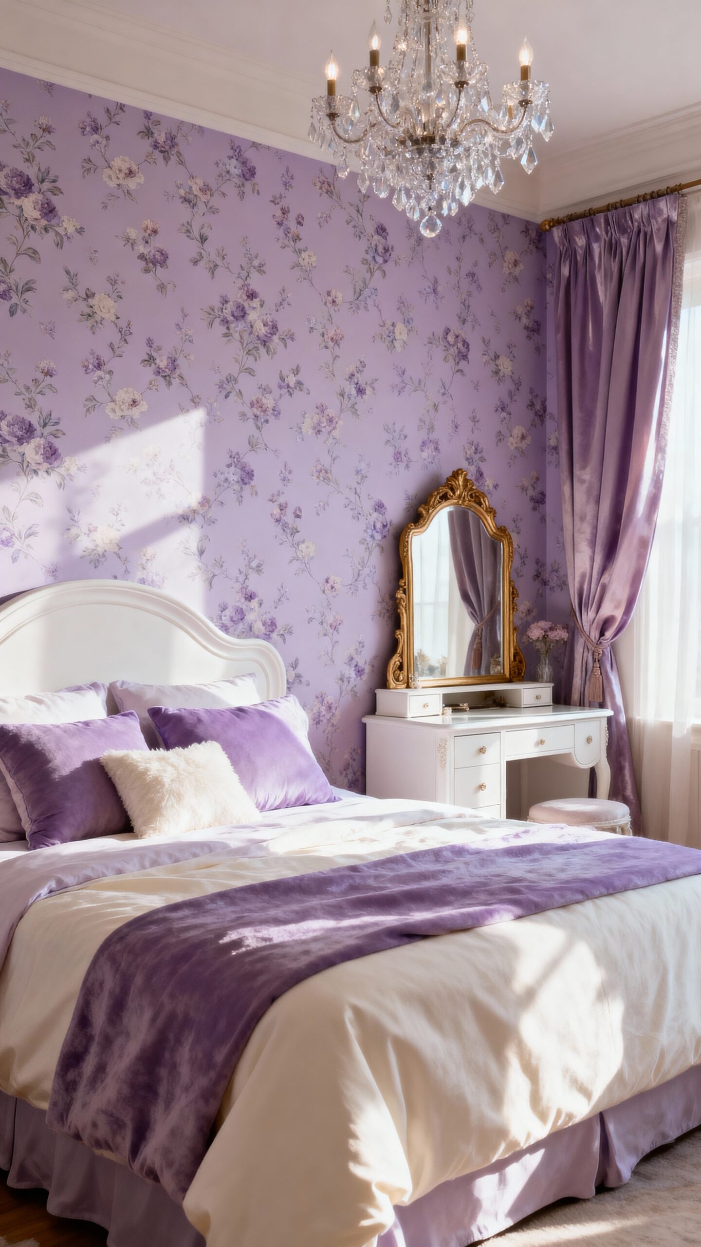 romantic lavender floral bedroom sanctuary