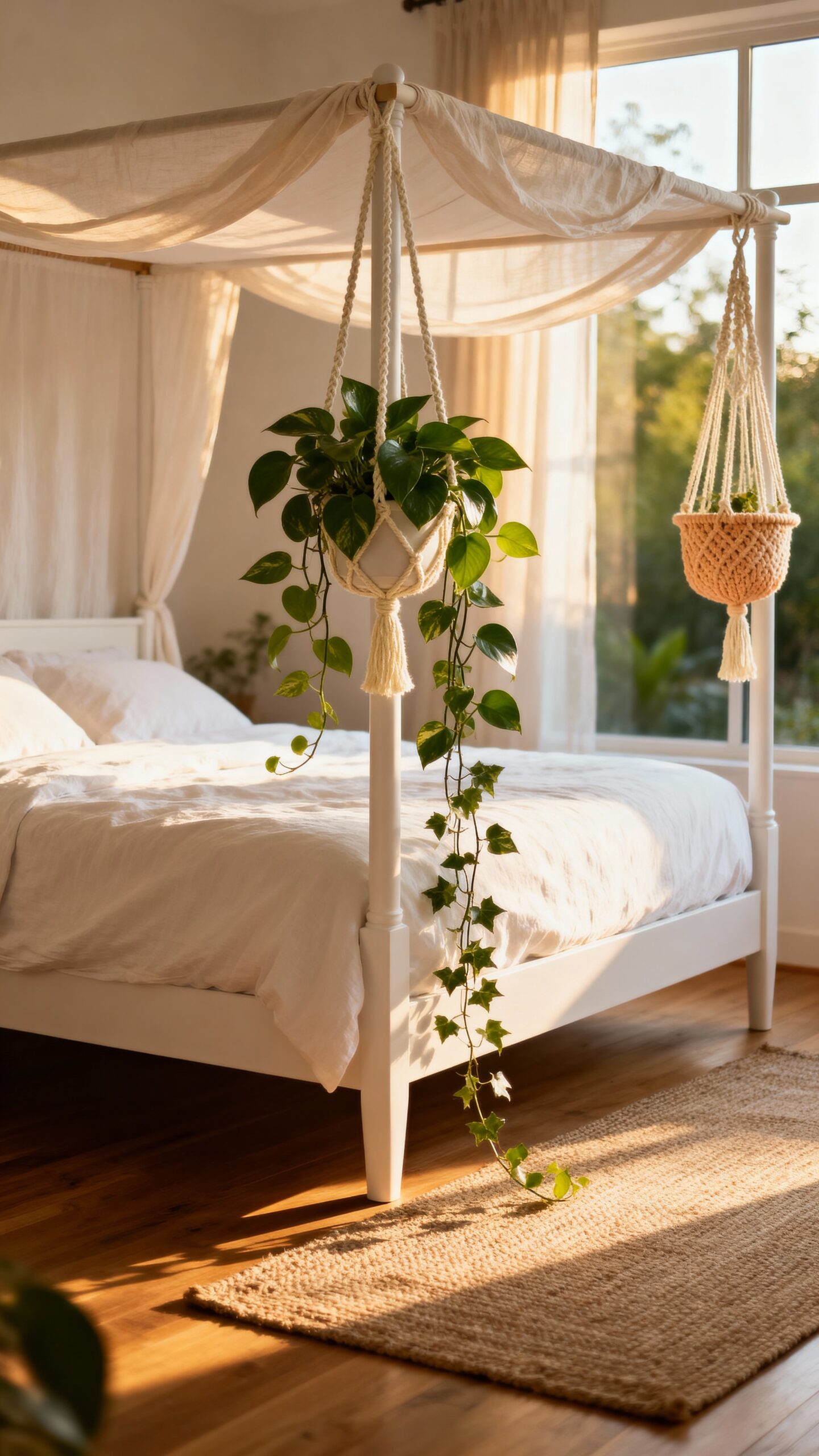 romantic white canopy nature sanctuary