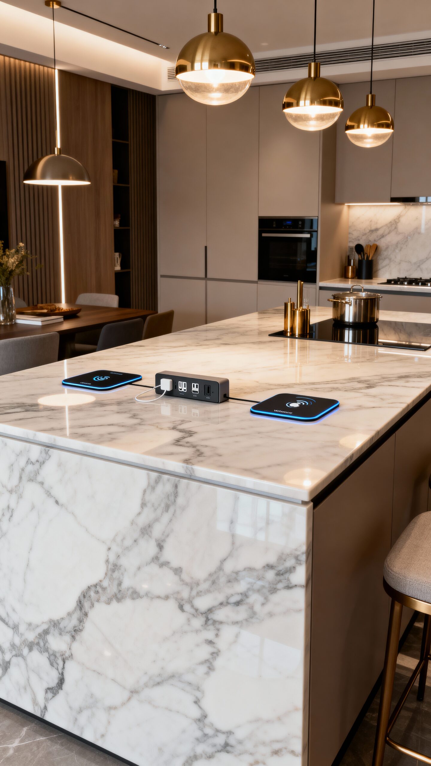 seamless clutter free tech enabled kitchen islands
