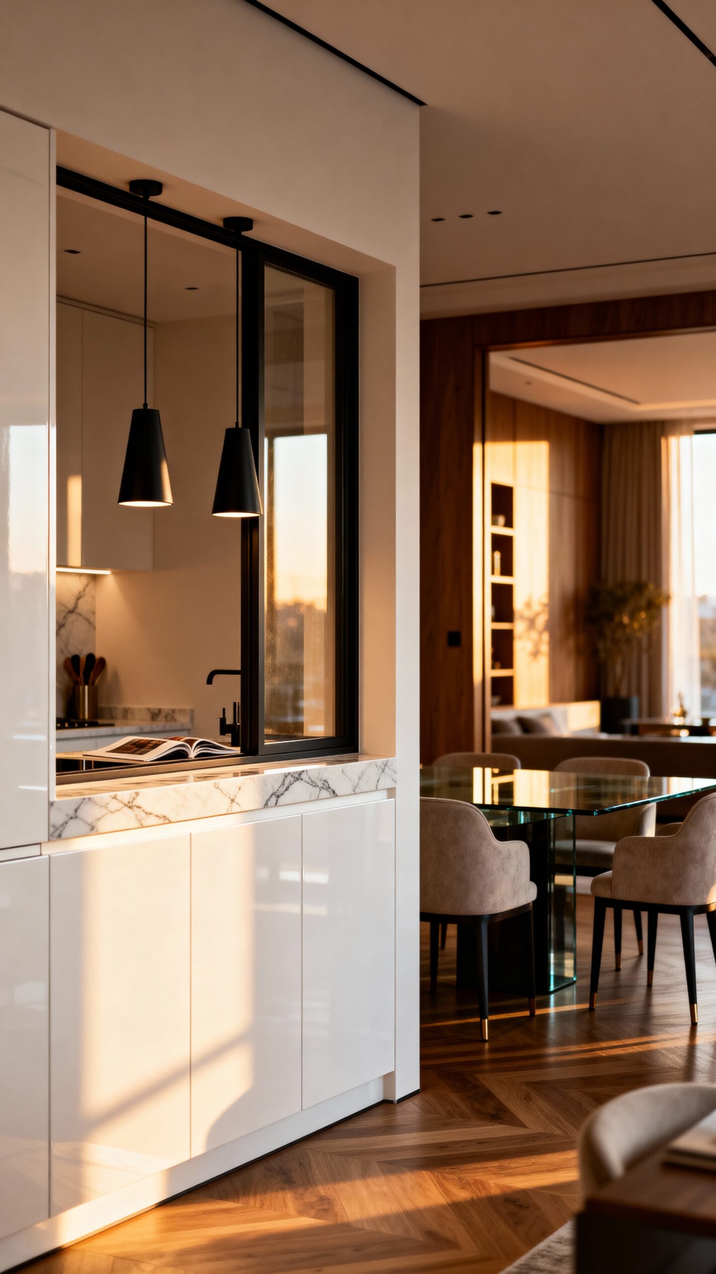 seamless interactive collaborative kitchen pass through