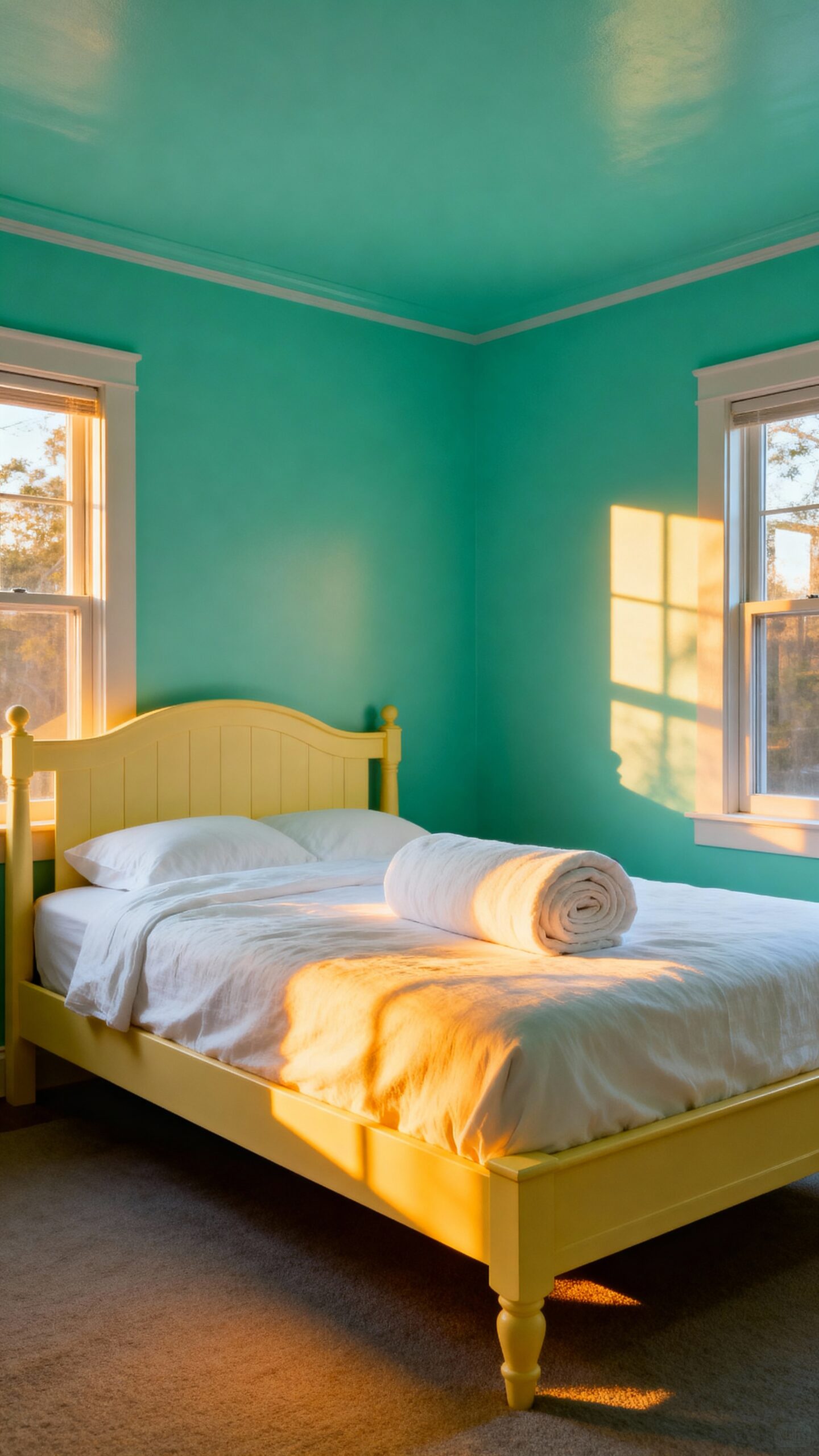 serene calming seafoam green bedroom decor
