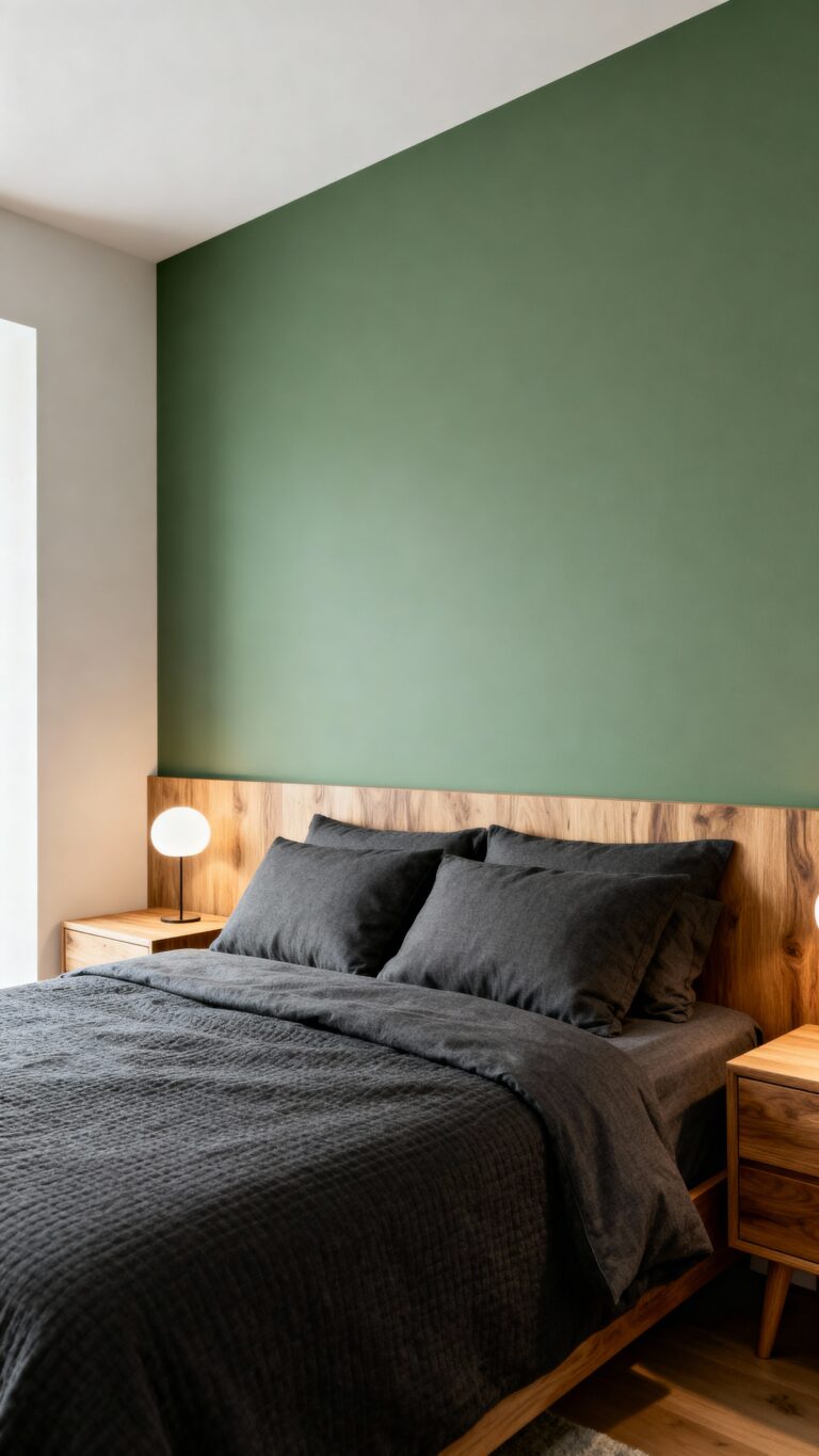 serene contemporary bedroom color palette