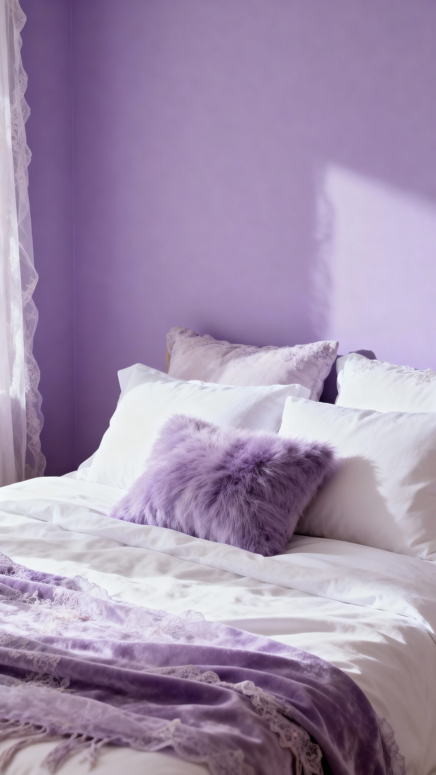 serene lavender and crisp white