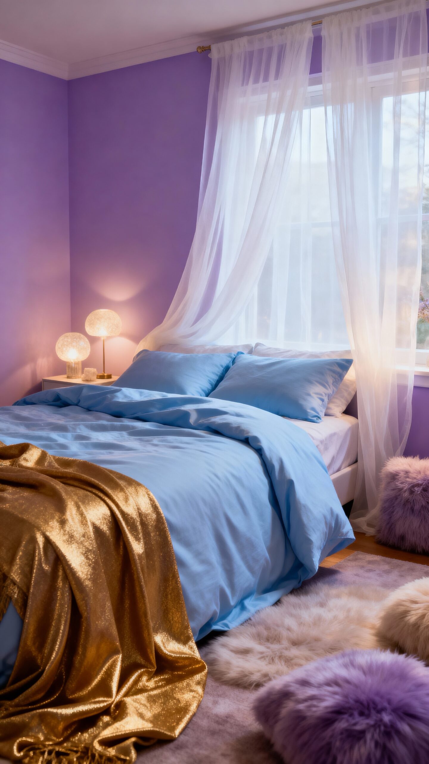 serene lavender sky blue sanctuary