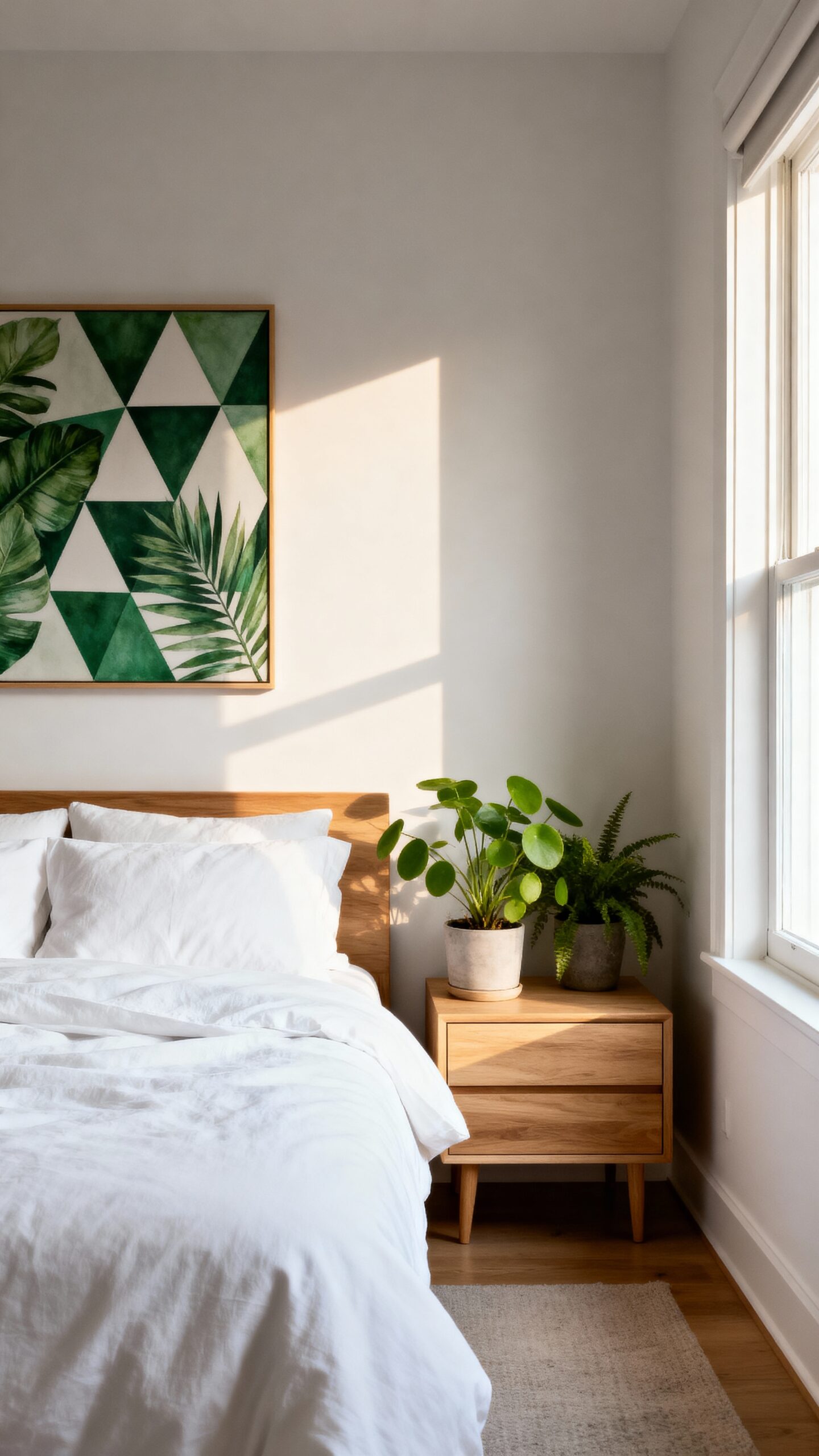 serene minimalist botanical bedroom sanctuary