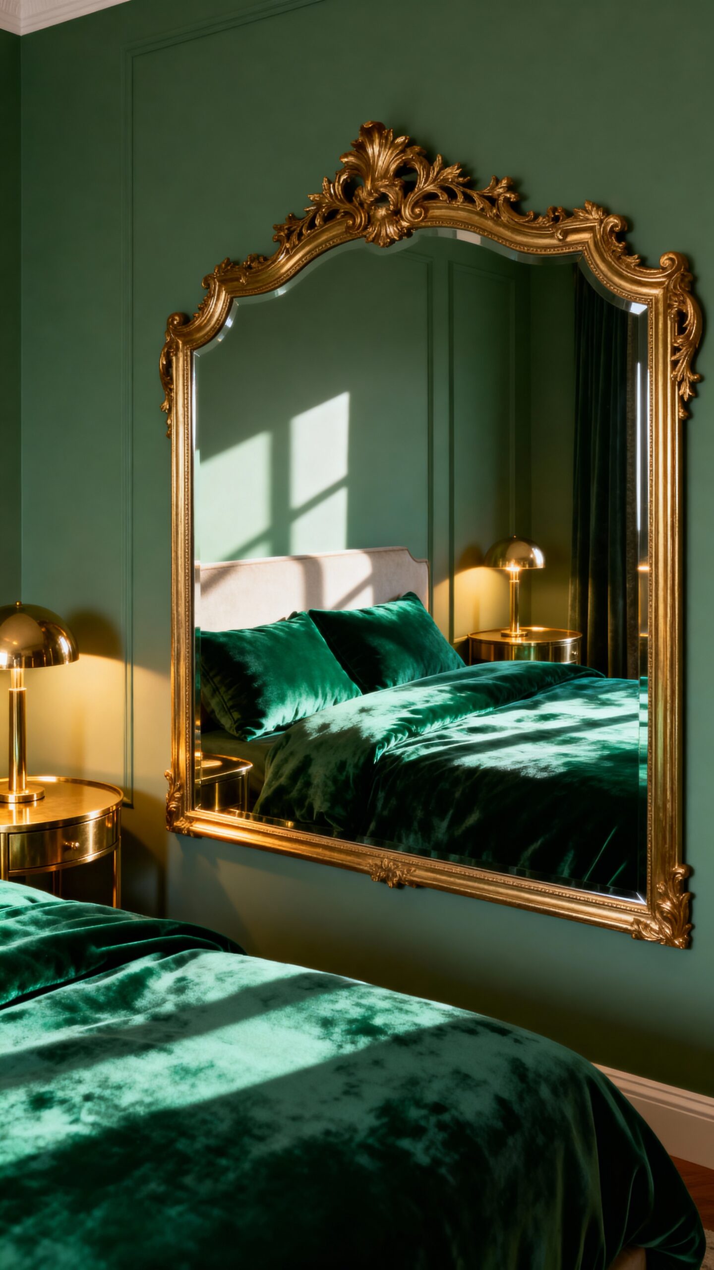 serene sage sanctuary with gilded accents