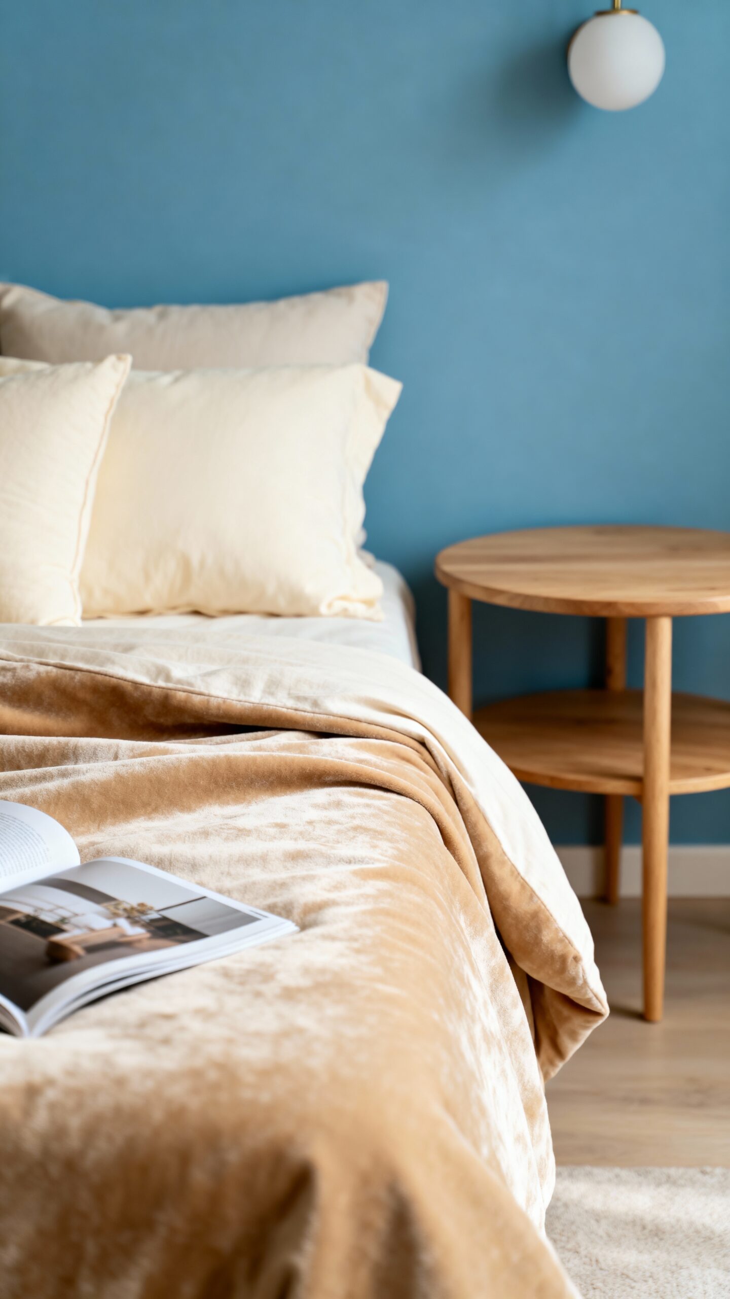 serene sophisticated powder blue bedroom